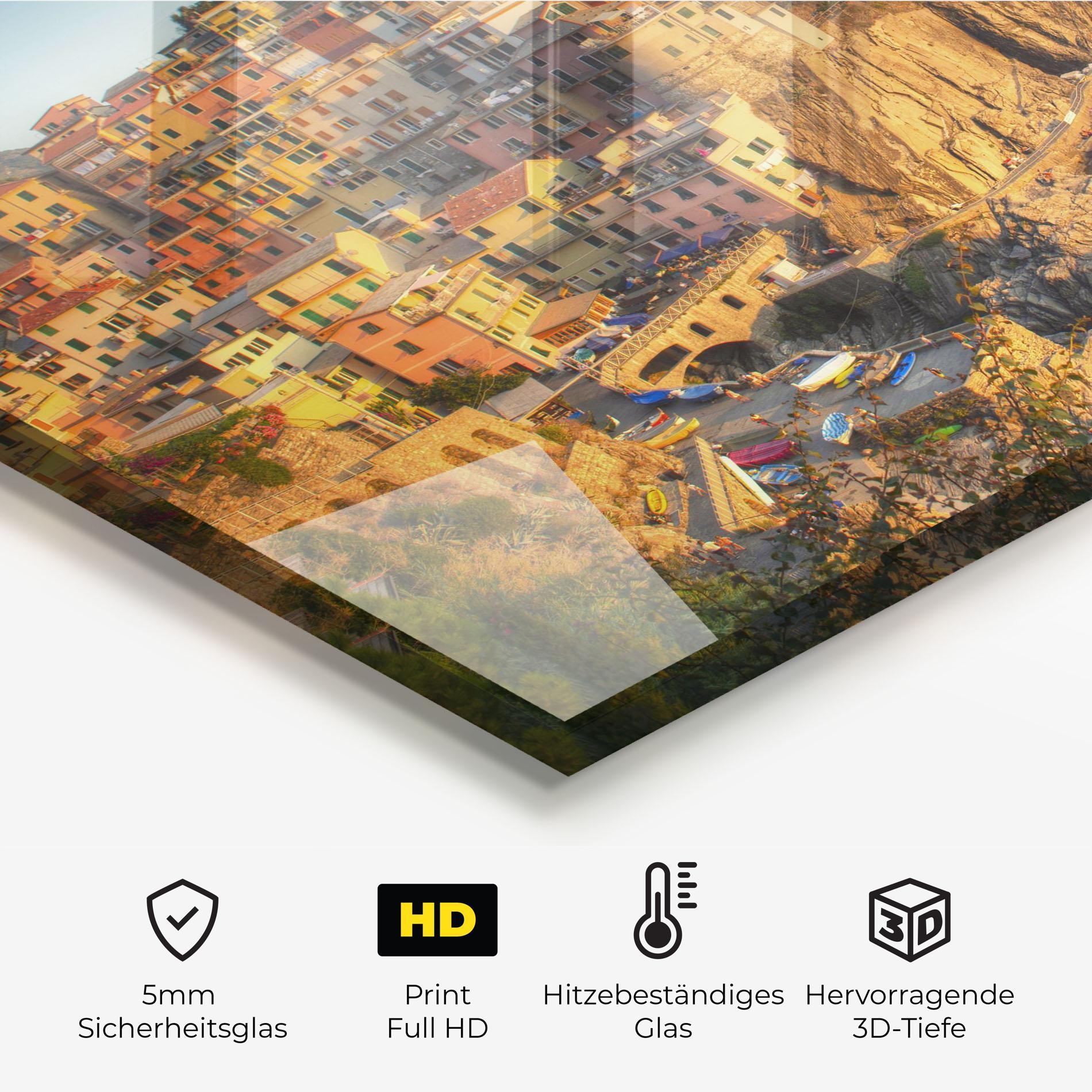 Küchenrückwand Glas Cinque Terrre mockup 2