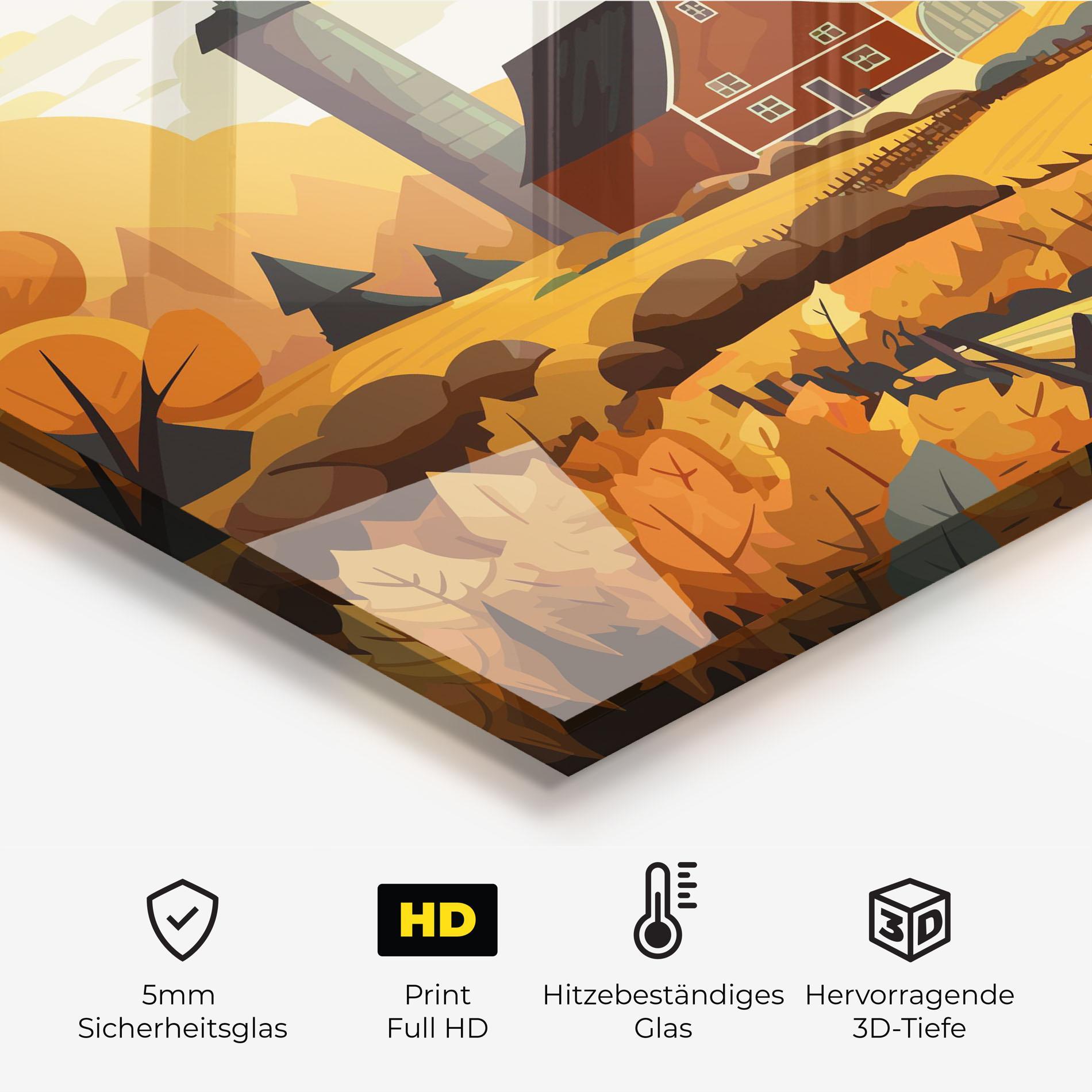 Küchenrückwand Glas Countryside House mockup 2