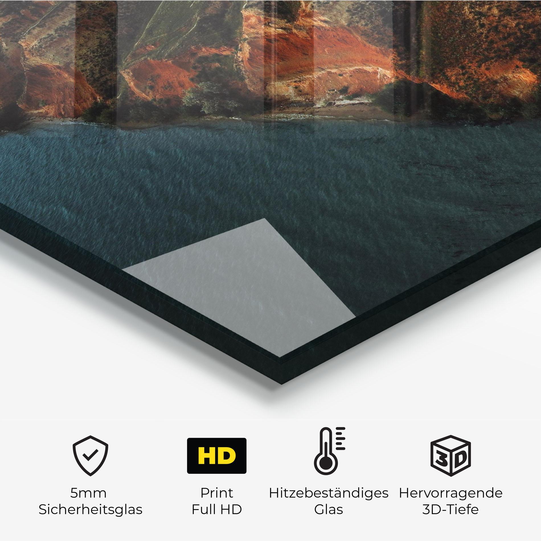 Küchenrückwand Glas End Of The Road mockup 2