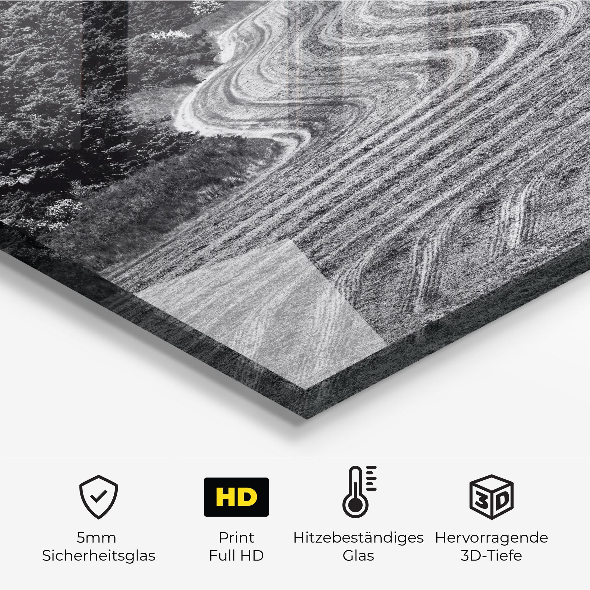 Küchenrückwand Glas Grey Land mockup 2