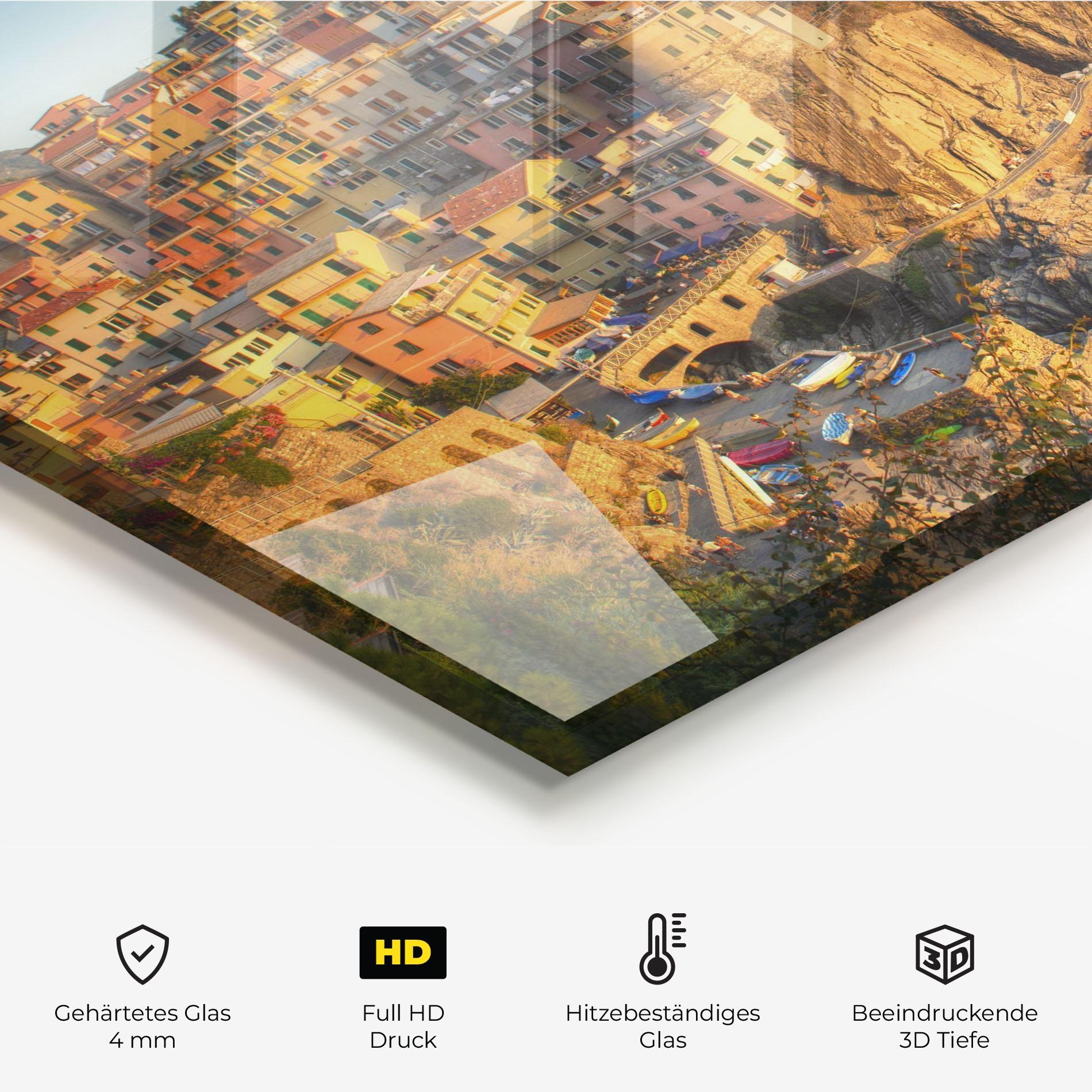 Küchenrückwand Glas Cinque Terrre mockup 2