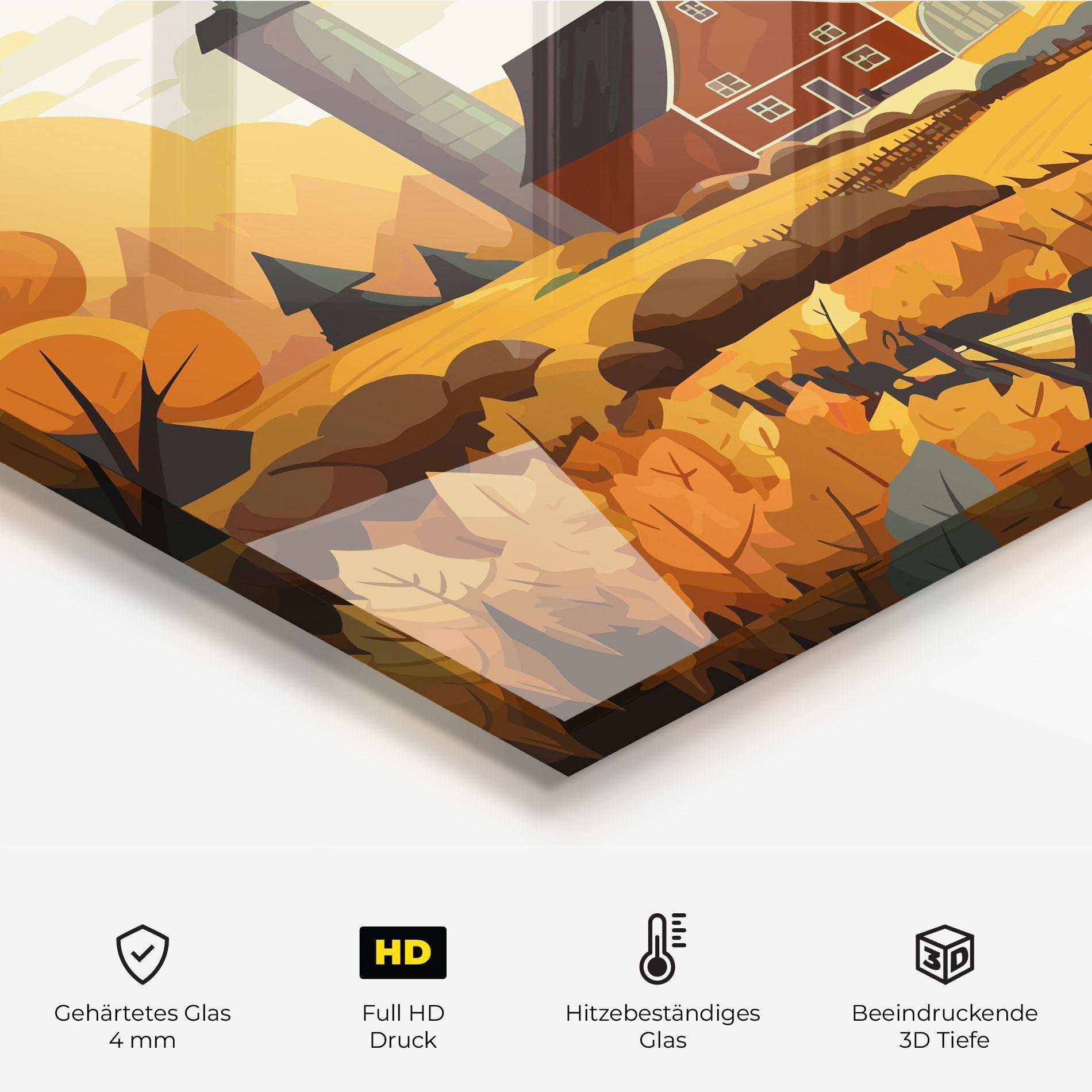 Küchenrückwand Glas Countryside House mockup 2