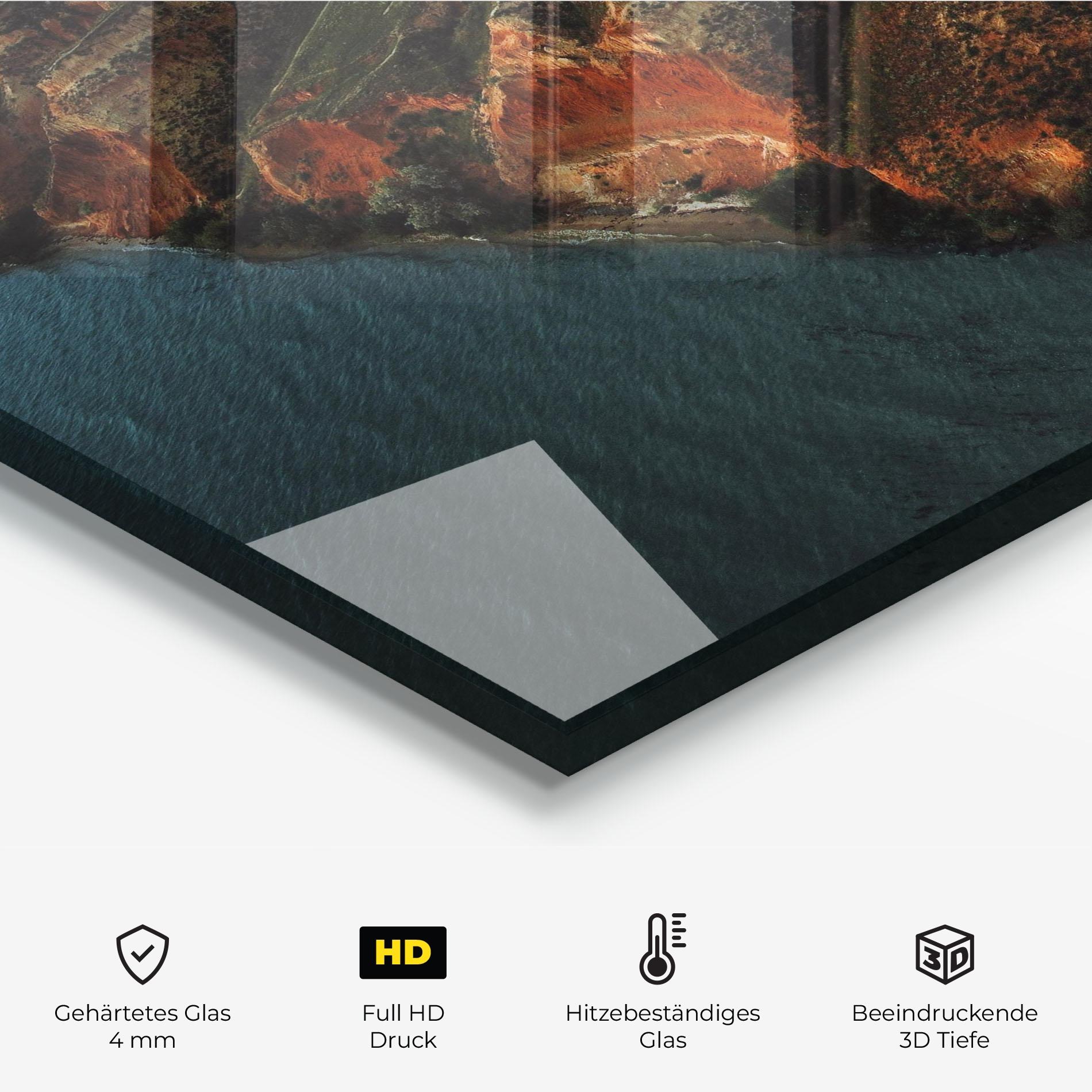 Küchenrückwand Glas End Of The Road mockup 2