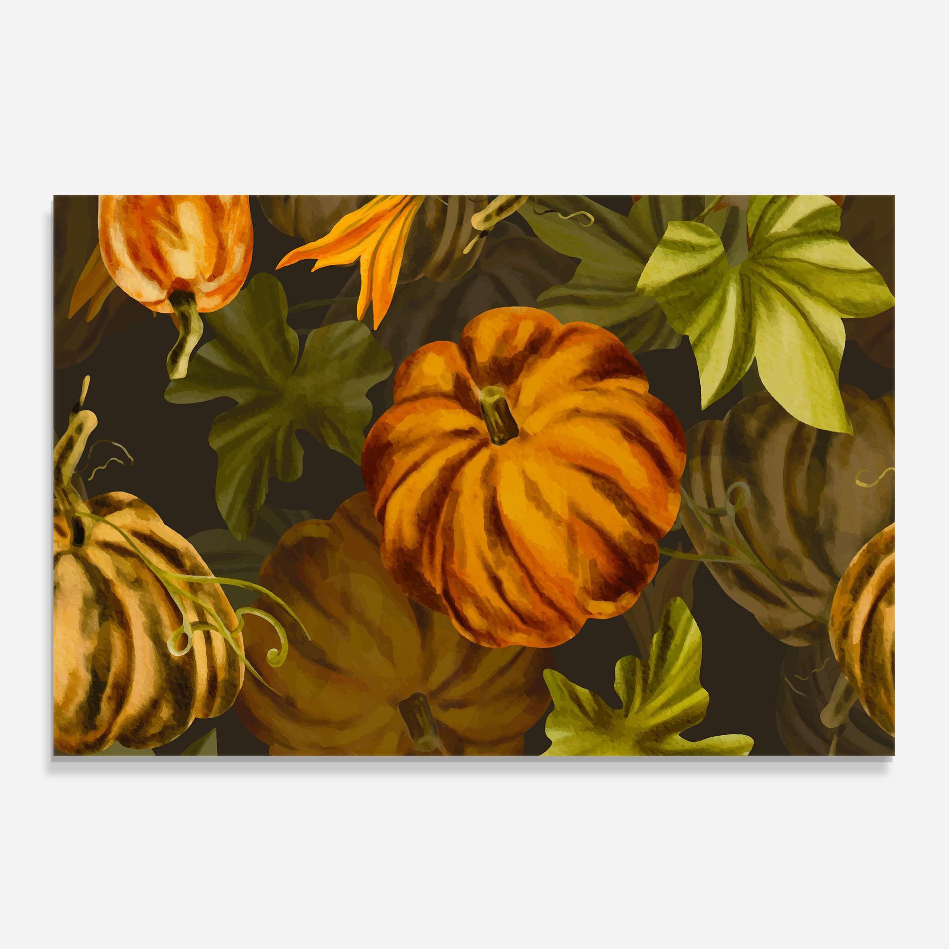 Küchenrückwand Glas Autumn Pattern mockup 0