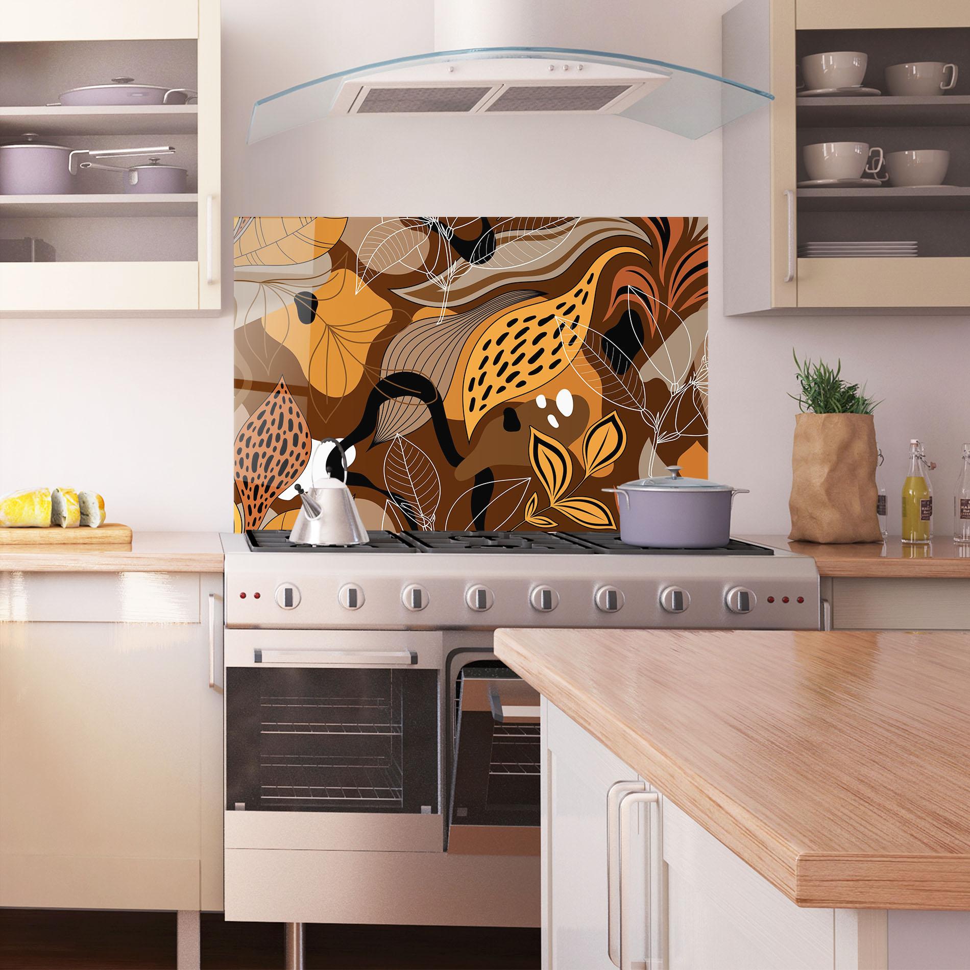 Küchenrückwand Glas Autumn Colors mockup 1