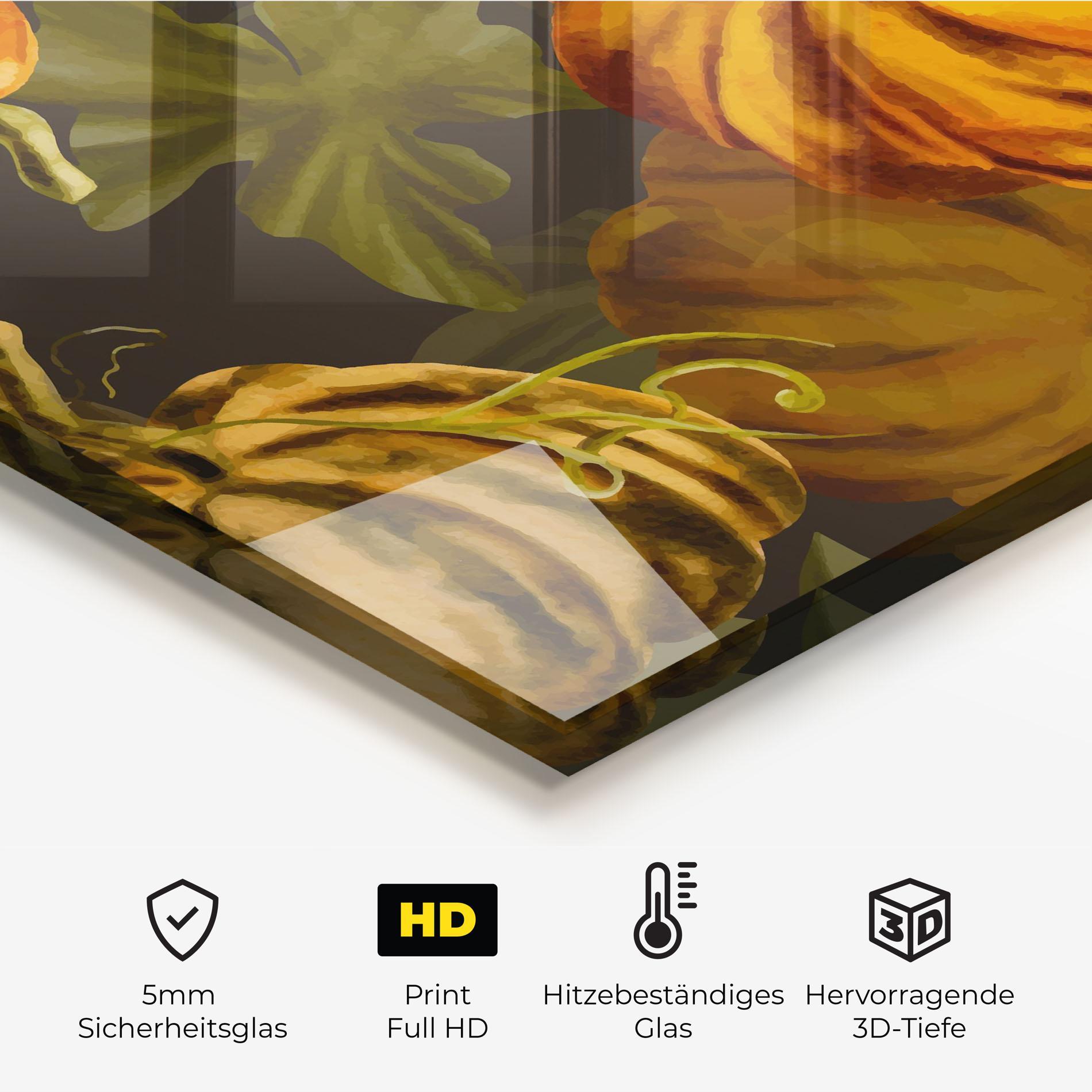 Küchenrückwand Glas Autumn Pattern mockup 2