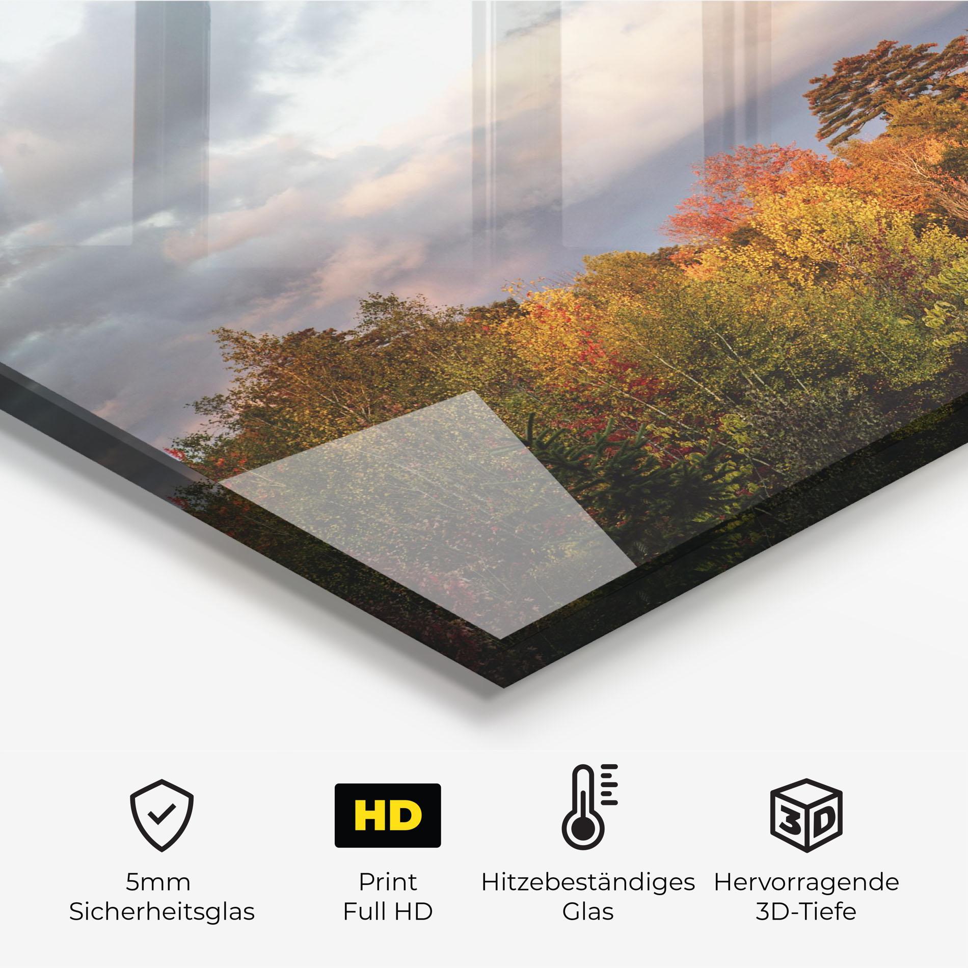 Küchenrückwand Glas Autumn View mockup 2