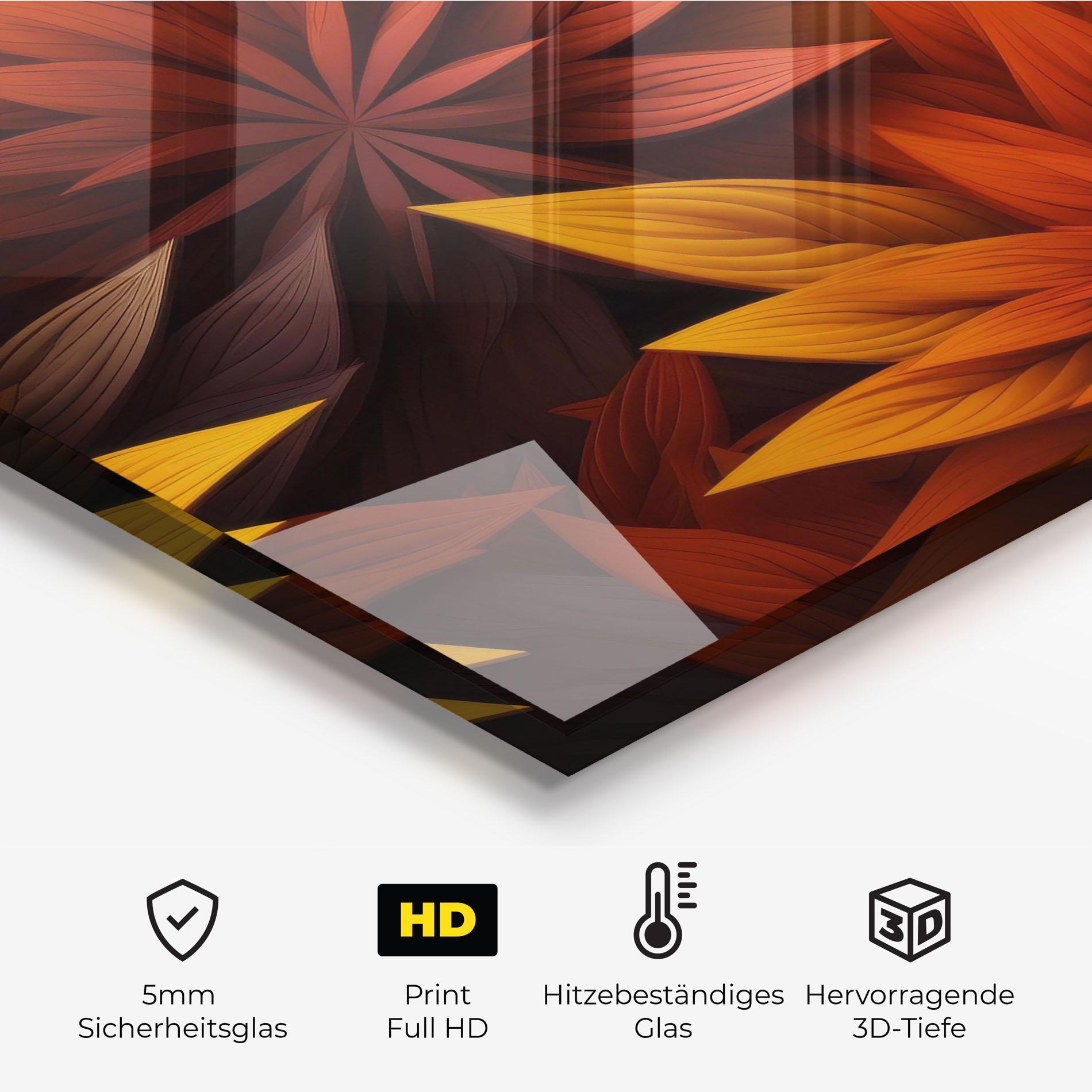 Küchenrückwand Glas Colorful Autumn mockup 2