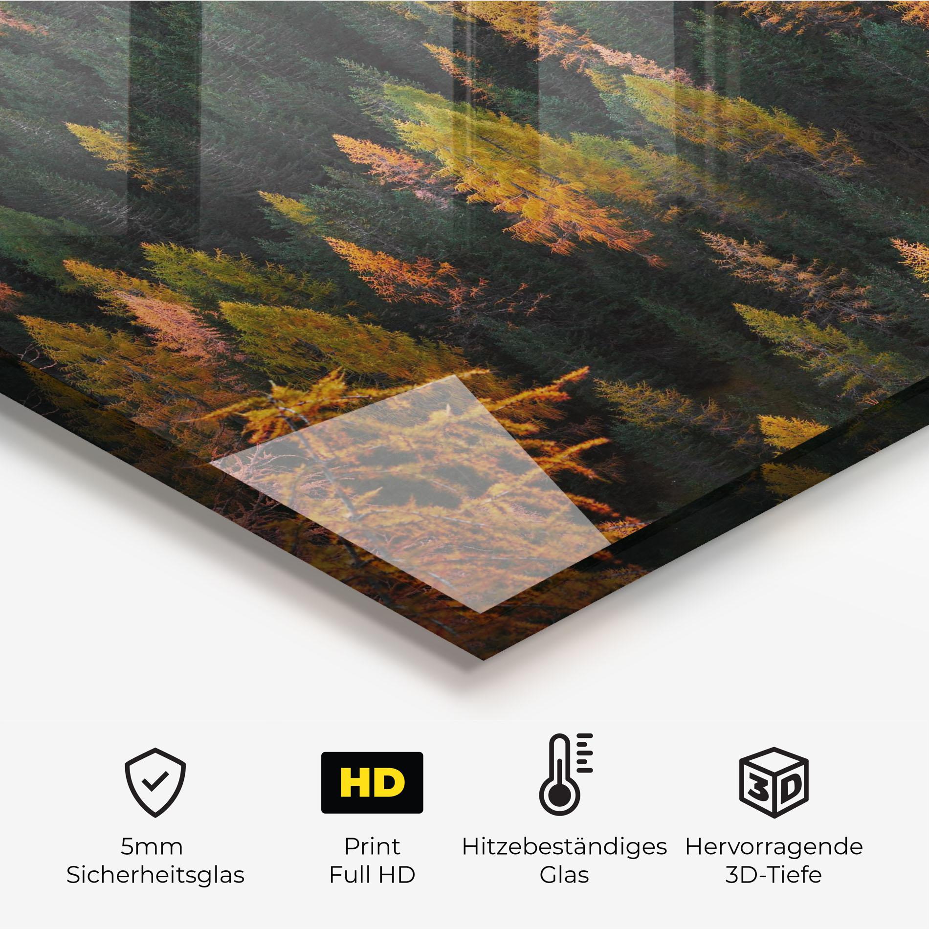 Küchenrückwand Glas Orange Trees mockup 2