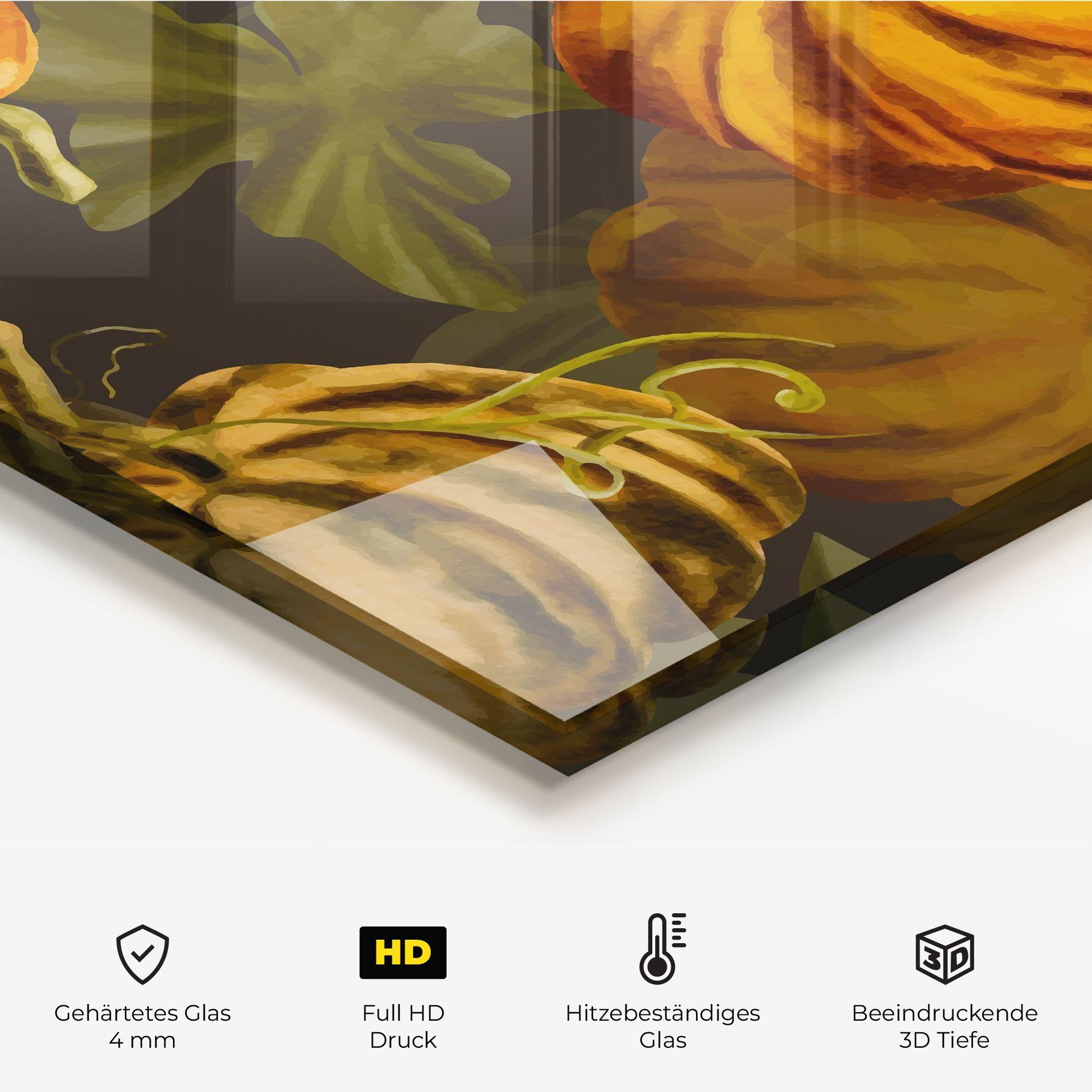 Küchenrückwand Glas Autumn Pattern mockup 2