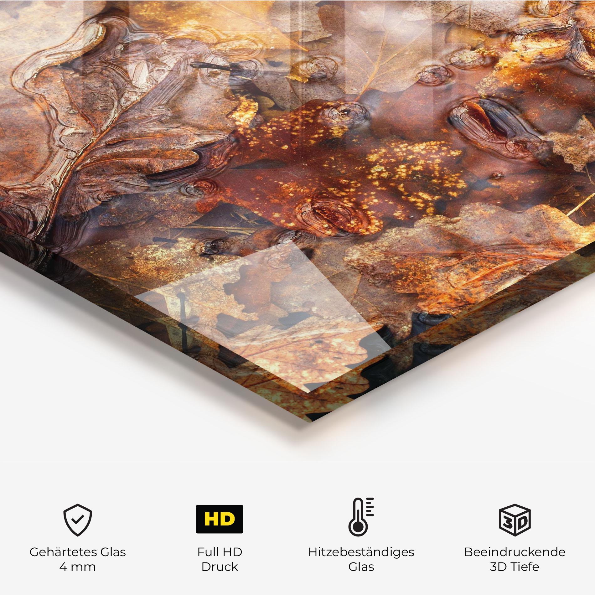 Küchenrückwand Glas Brown mockup 2