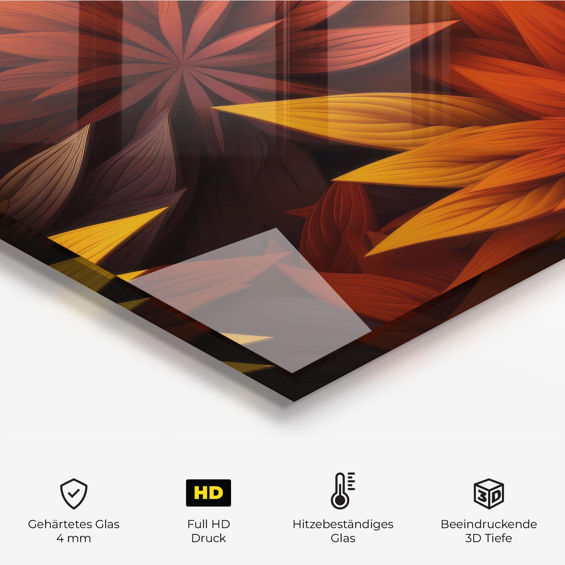 Küchenrückwand Glas Colorful Autumn mockup 2