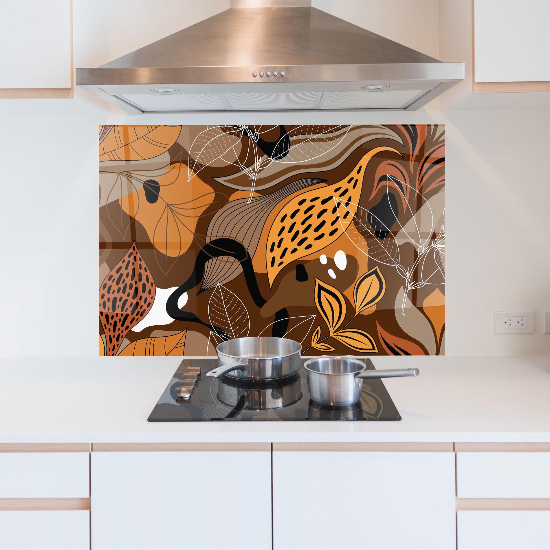 Küchenrückwand Glas Autumn Colors mockup 5