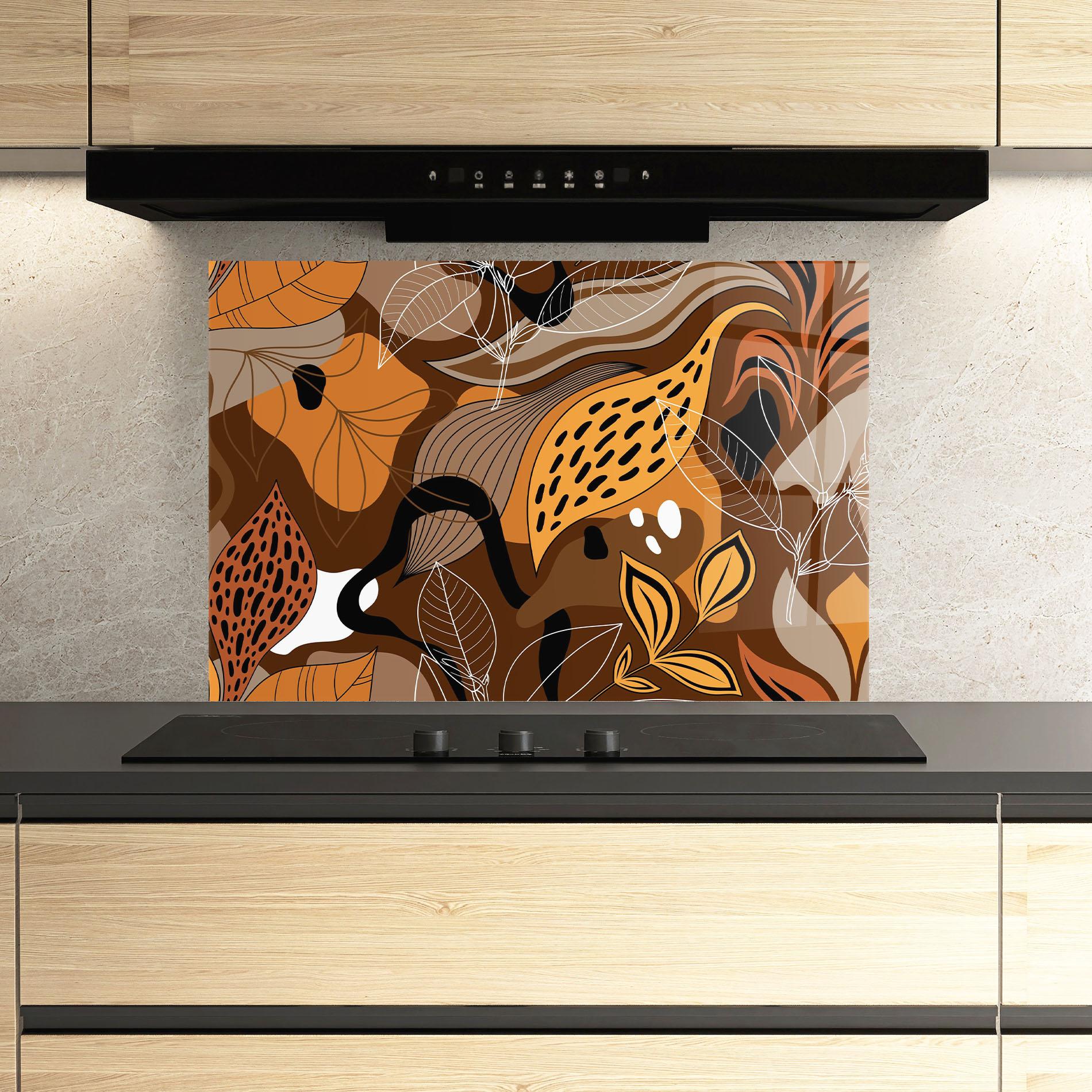 Küchenrückwand Glas Autumn Colors mockup 3