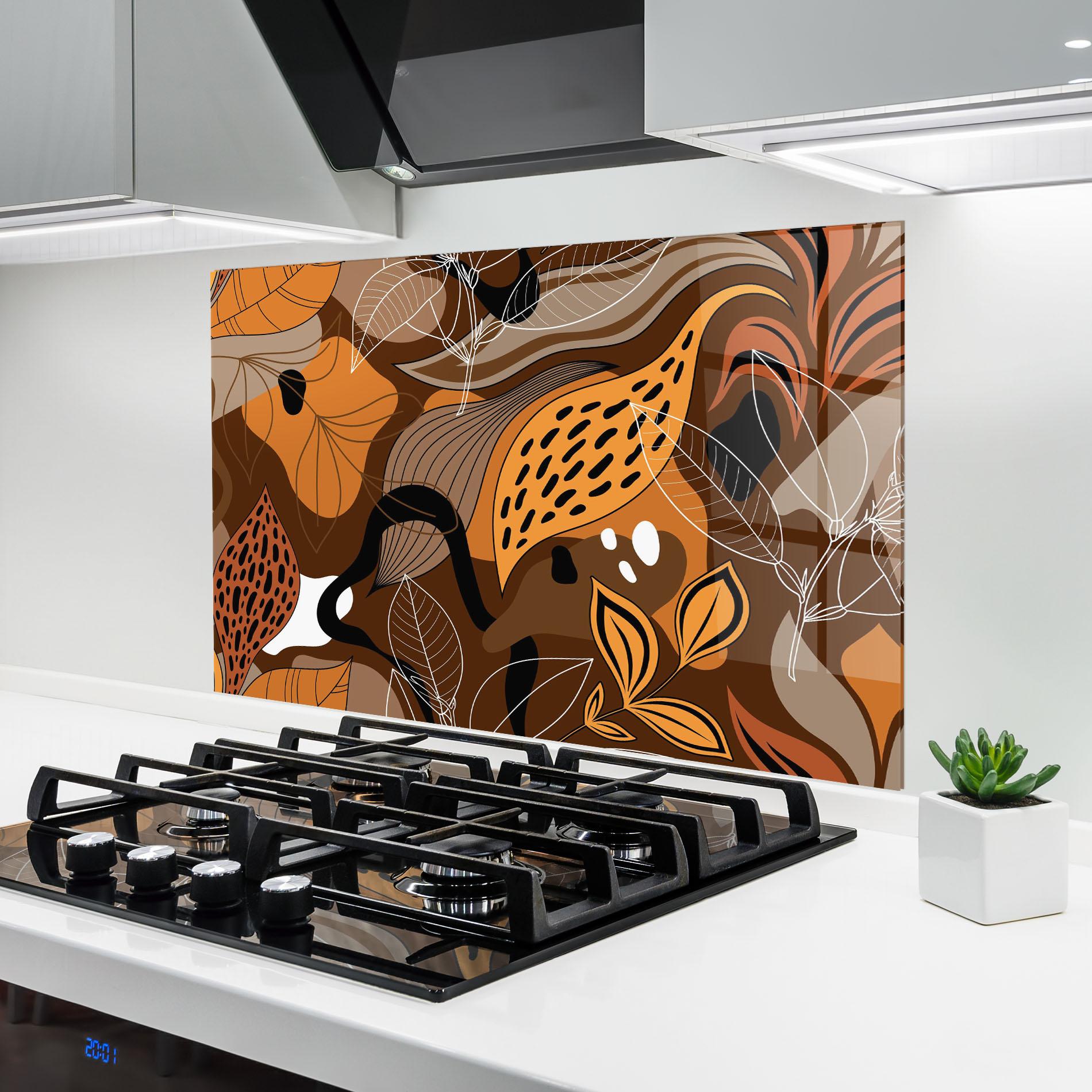 Küchenrückwand Glas Autumn Colors mockup 6