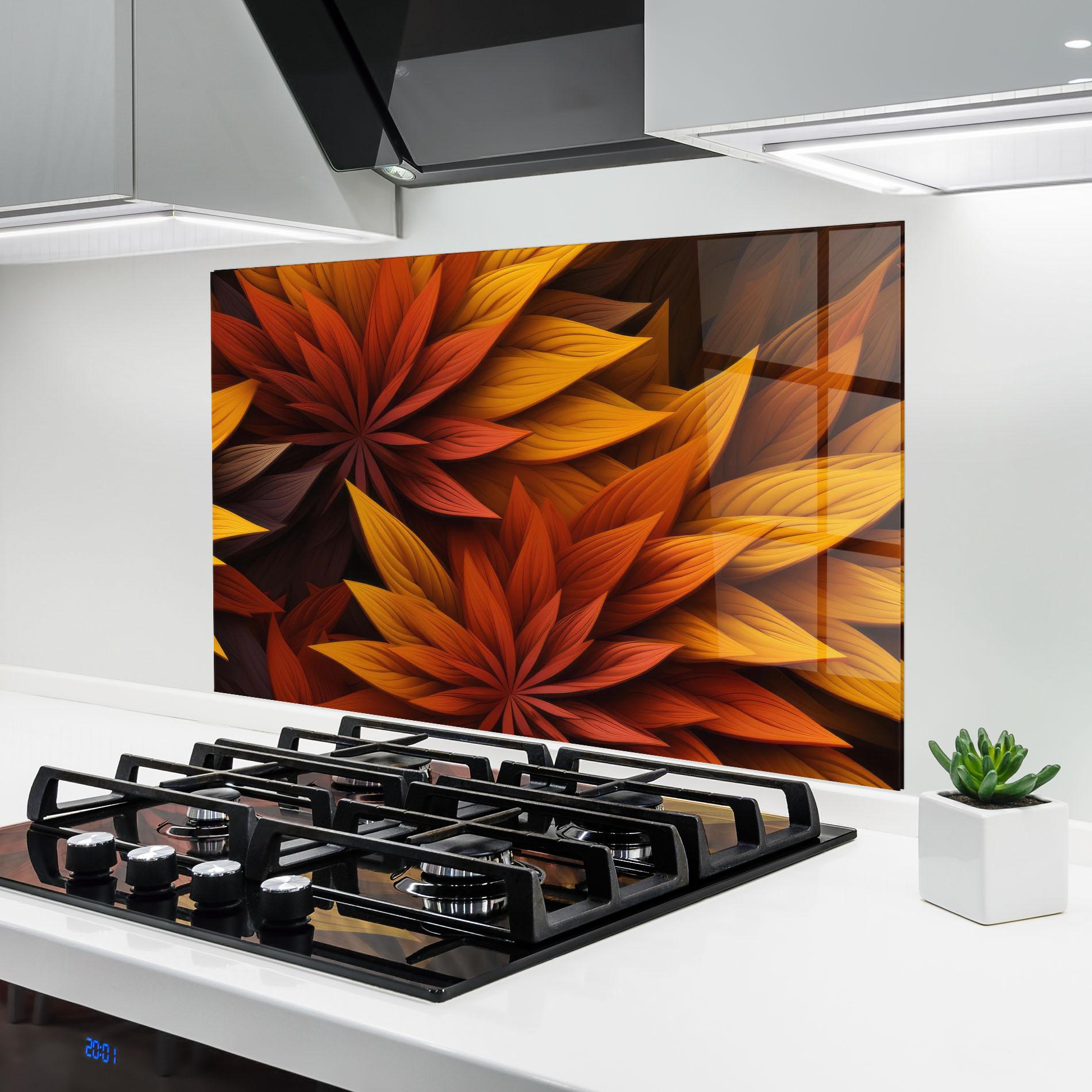 Küchenrückwand Glas Colorful Autumn mockup 6