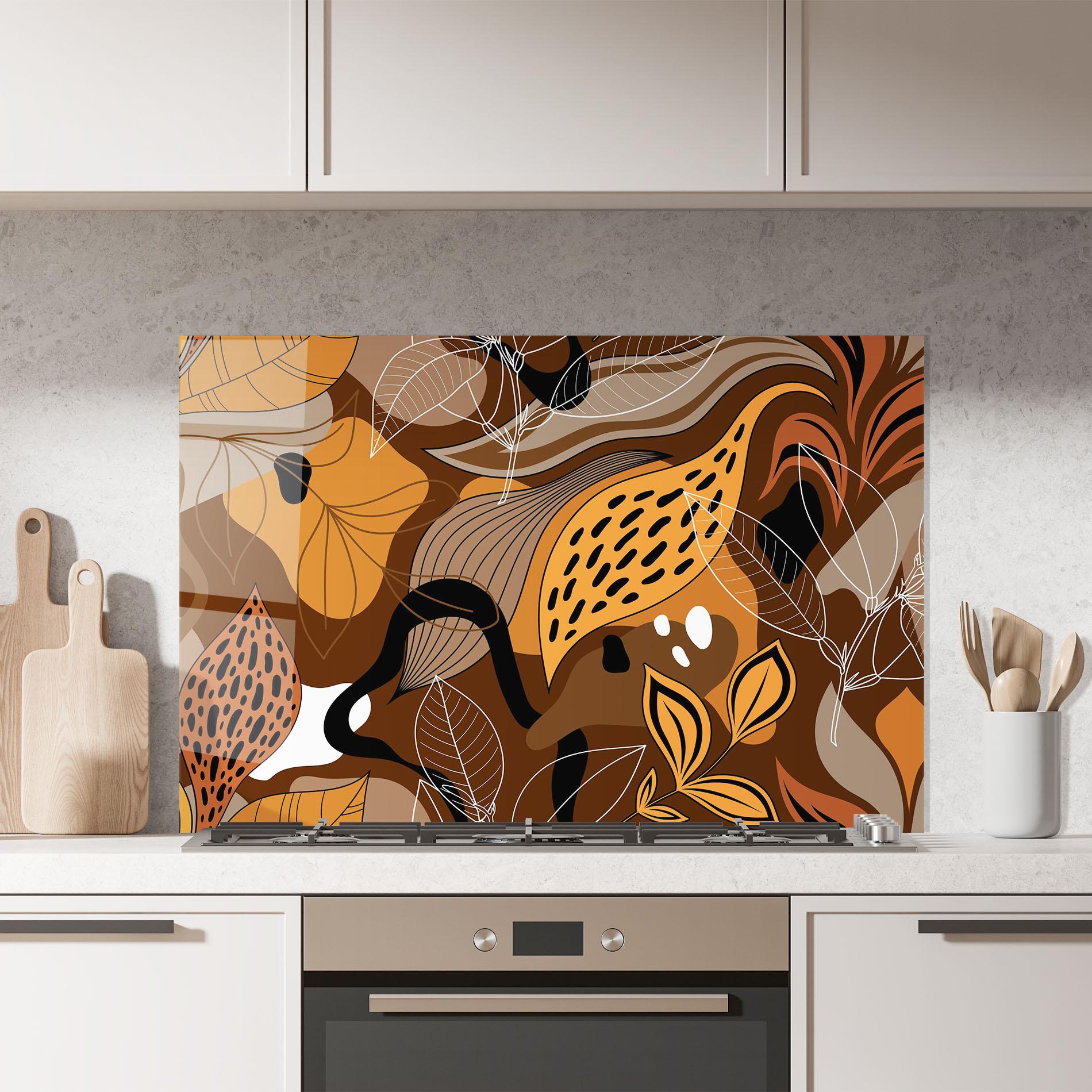 Küchenrückwand Glas Autumn Colors mockup 7