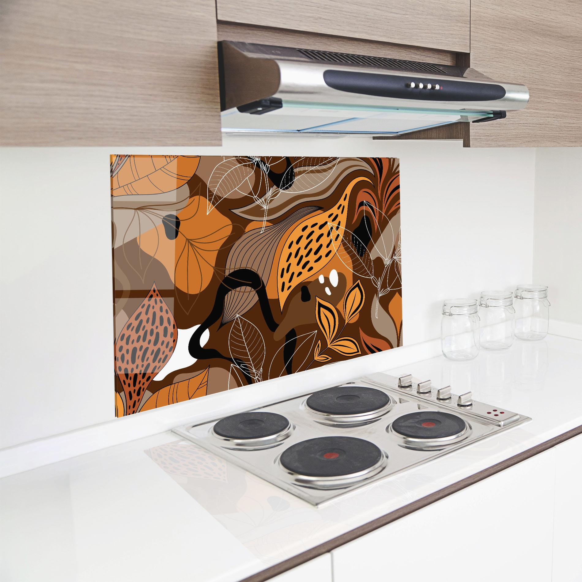 Küchenrückwand Glas Autumn Colors mockup 8