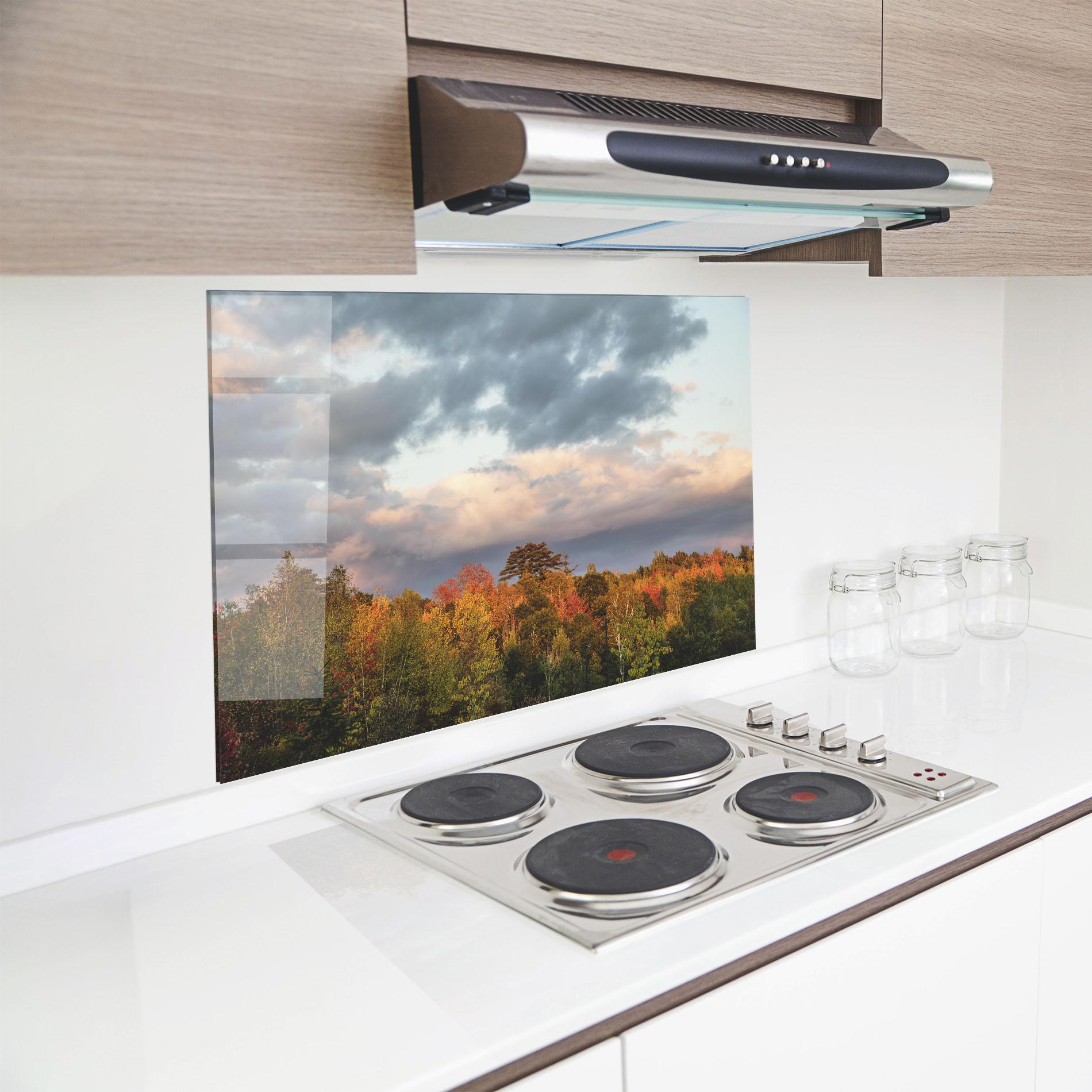 Küchenrückwand Glas Autumn View mockup 8