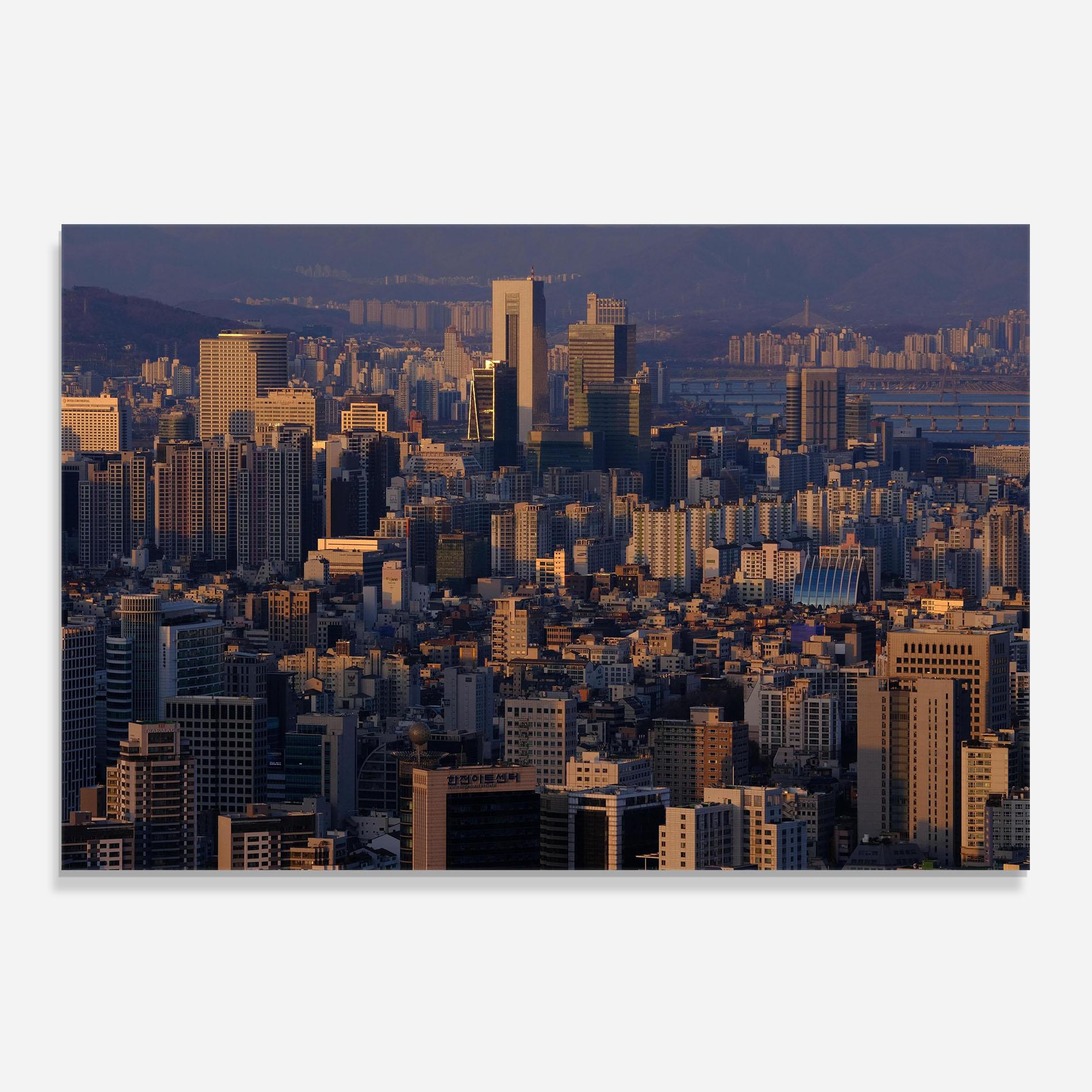 Küchenrückwand Glas Big City mockup 0