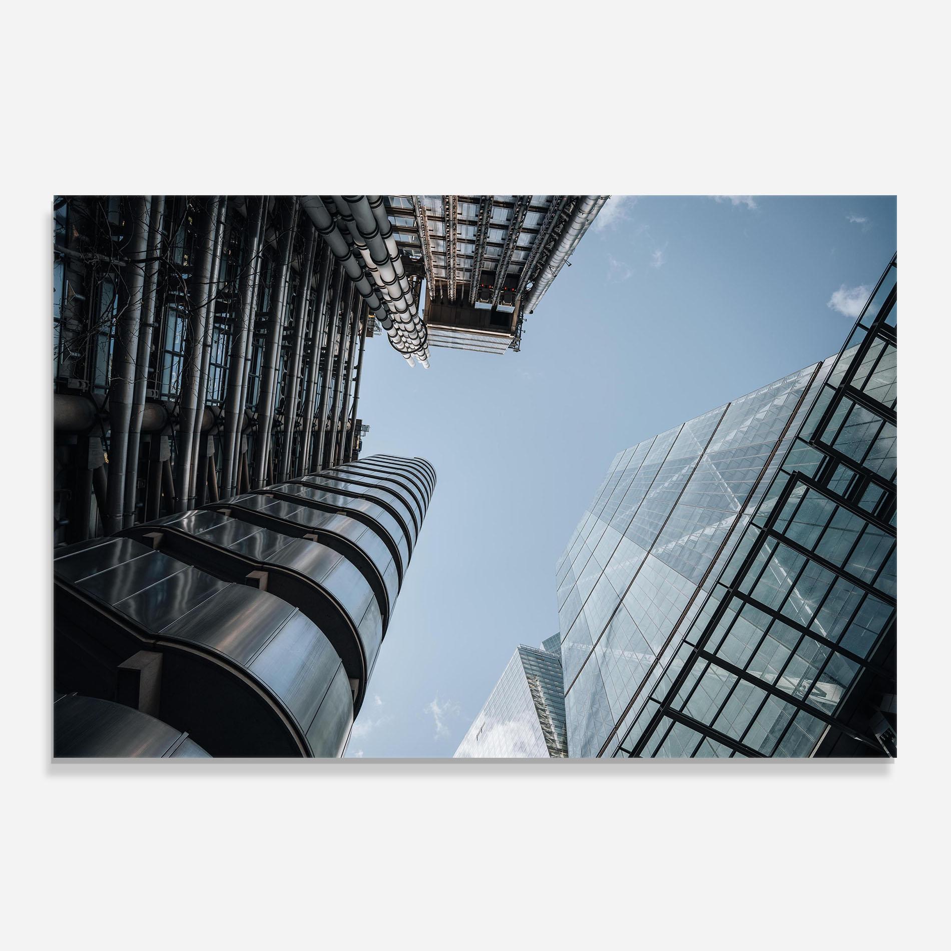 Küchenrückwand Glas Big Glass Building mockup 0