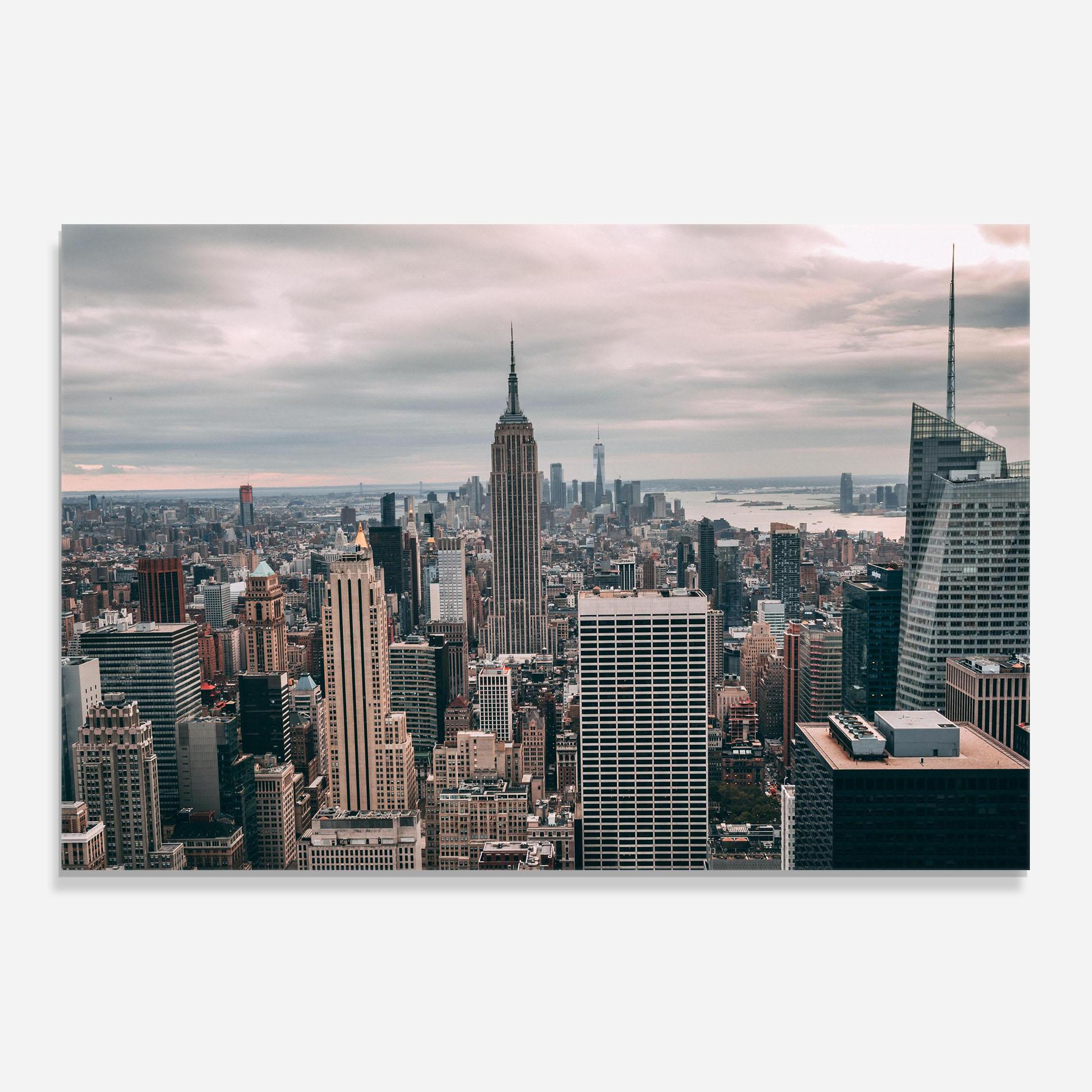 Küchenrückwand Glas High View Building mockup 0