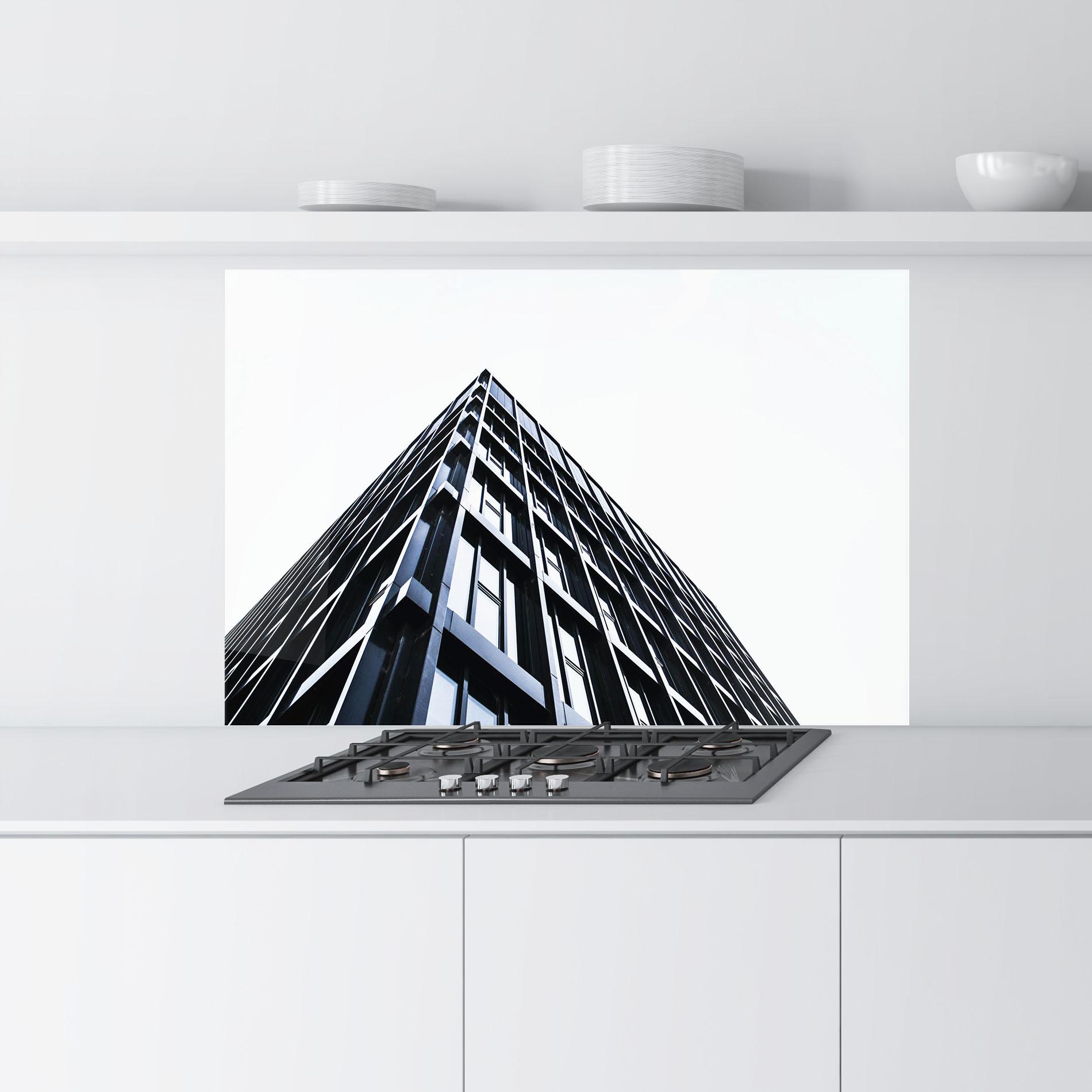 Küchenrückwand Glas Big Black Building mockup 9