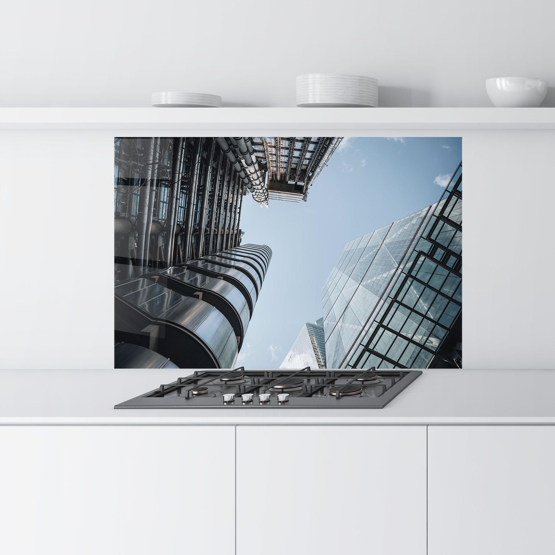 Küchenrückwand Glas Big Glass Building mockup 9