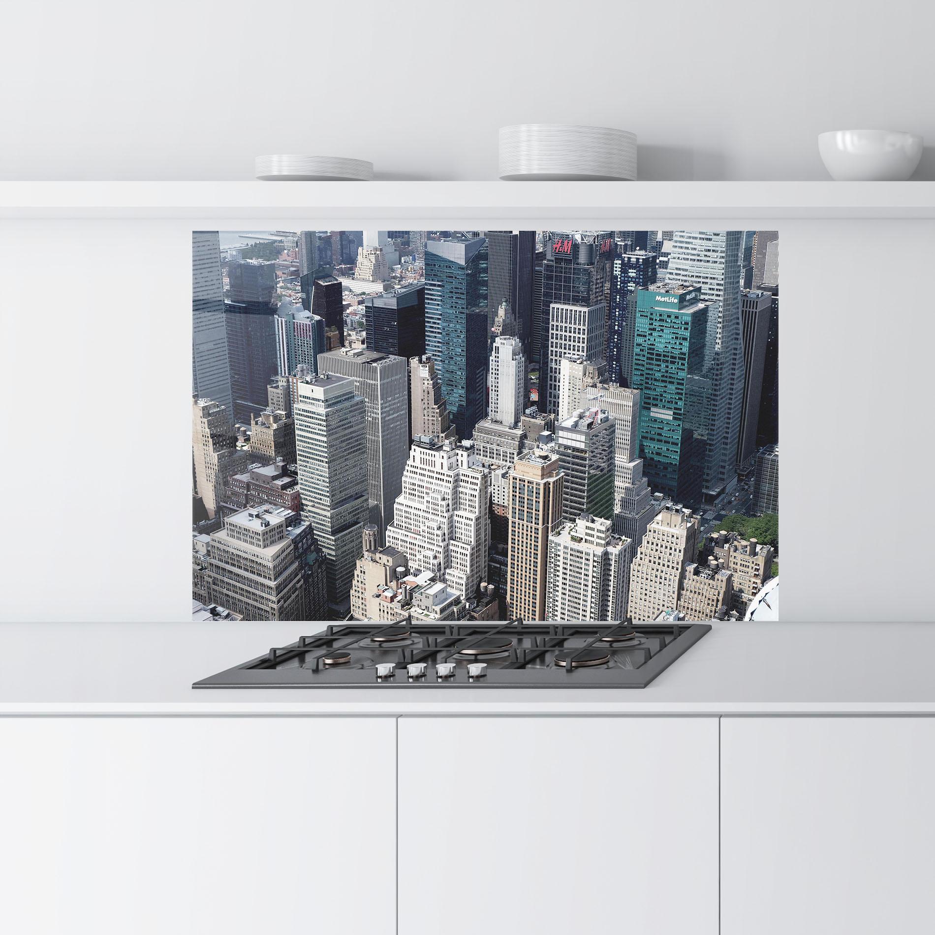 Küchenrückwand Glas High Tower Buildings mockup 9