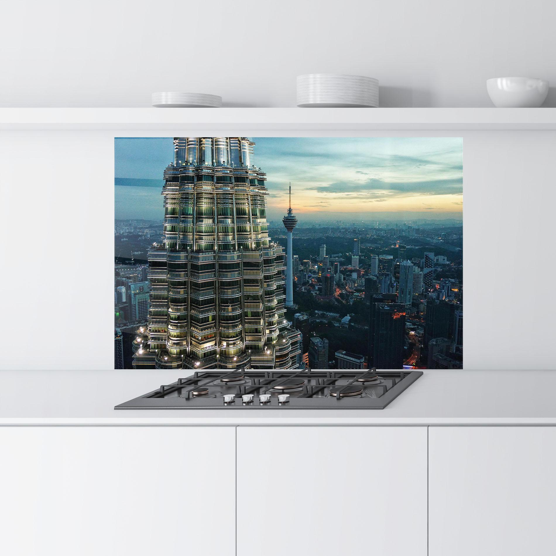 Küchenrückwand Glas Hight Tower View mockup 9