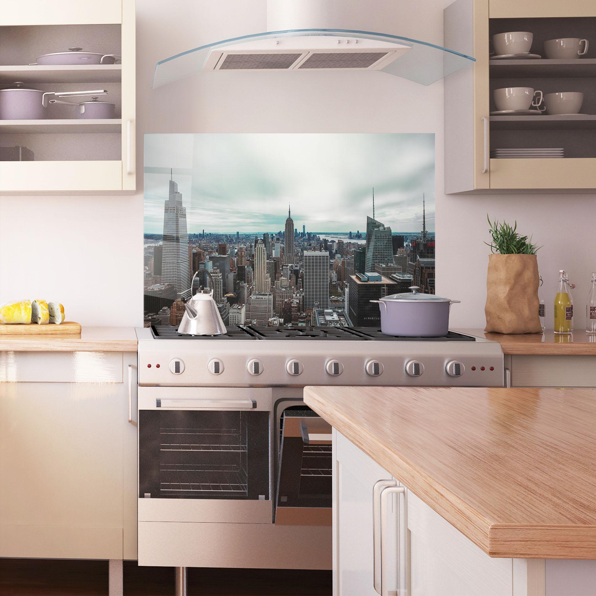 Küchenrückwand Glas Beautiful High Building mockup 1