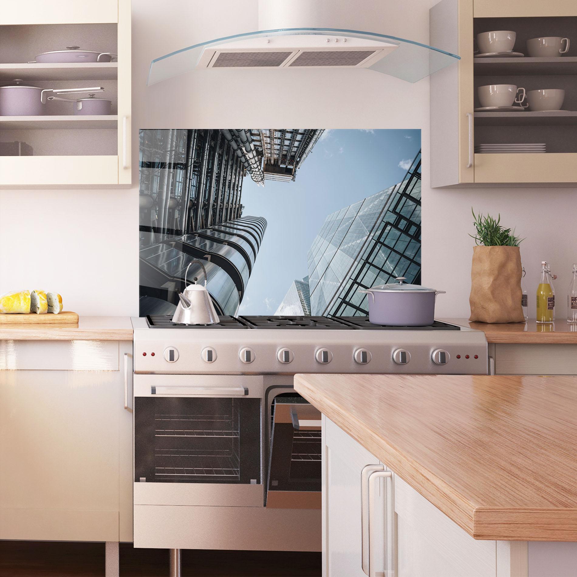 Küchenrückwand Glas Big Glass Building mockup 1