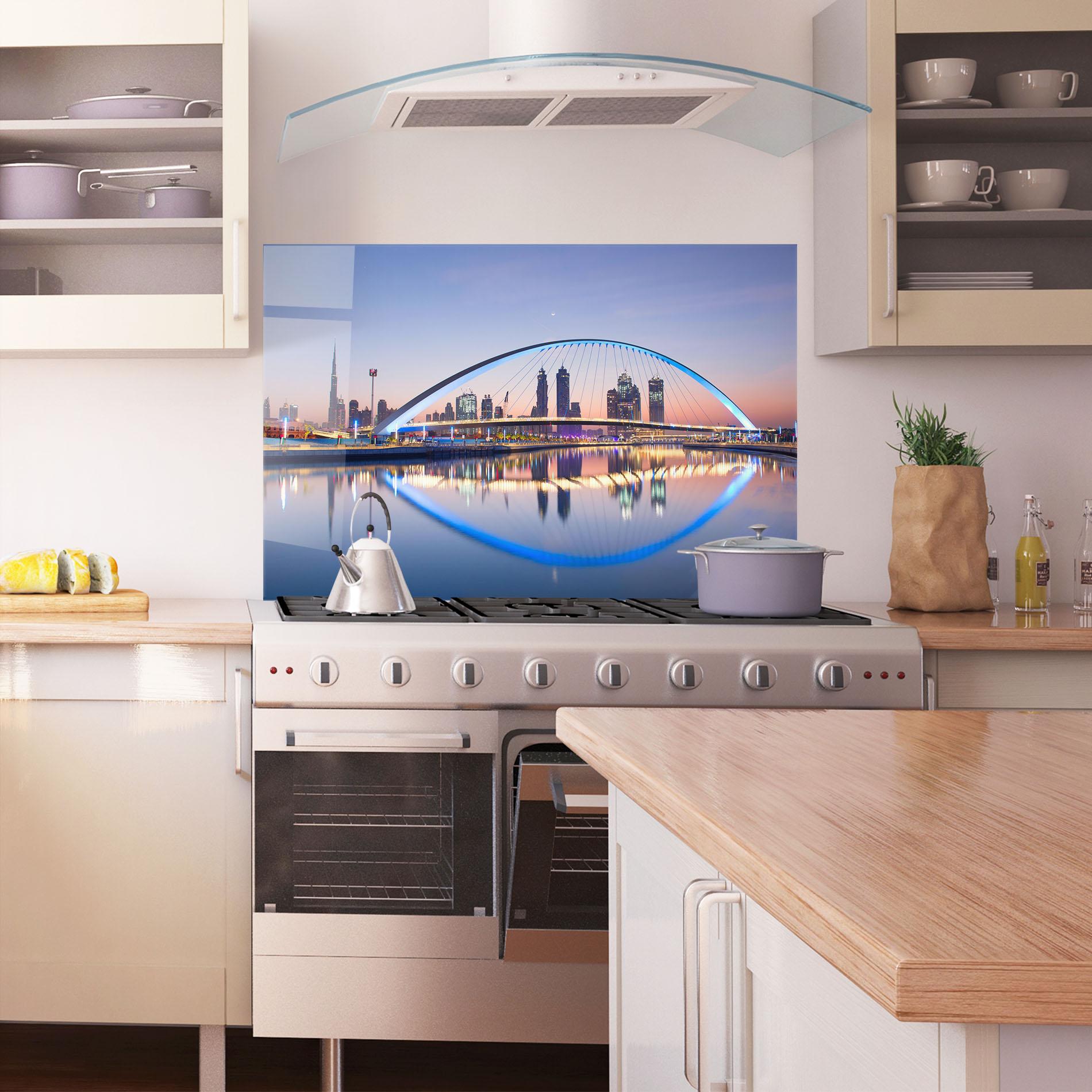 Küchenrückwand Glas Dubai View mockup 1