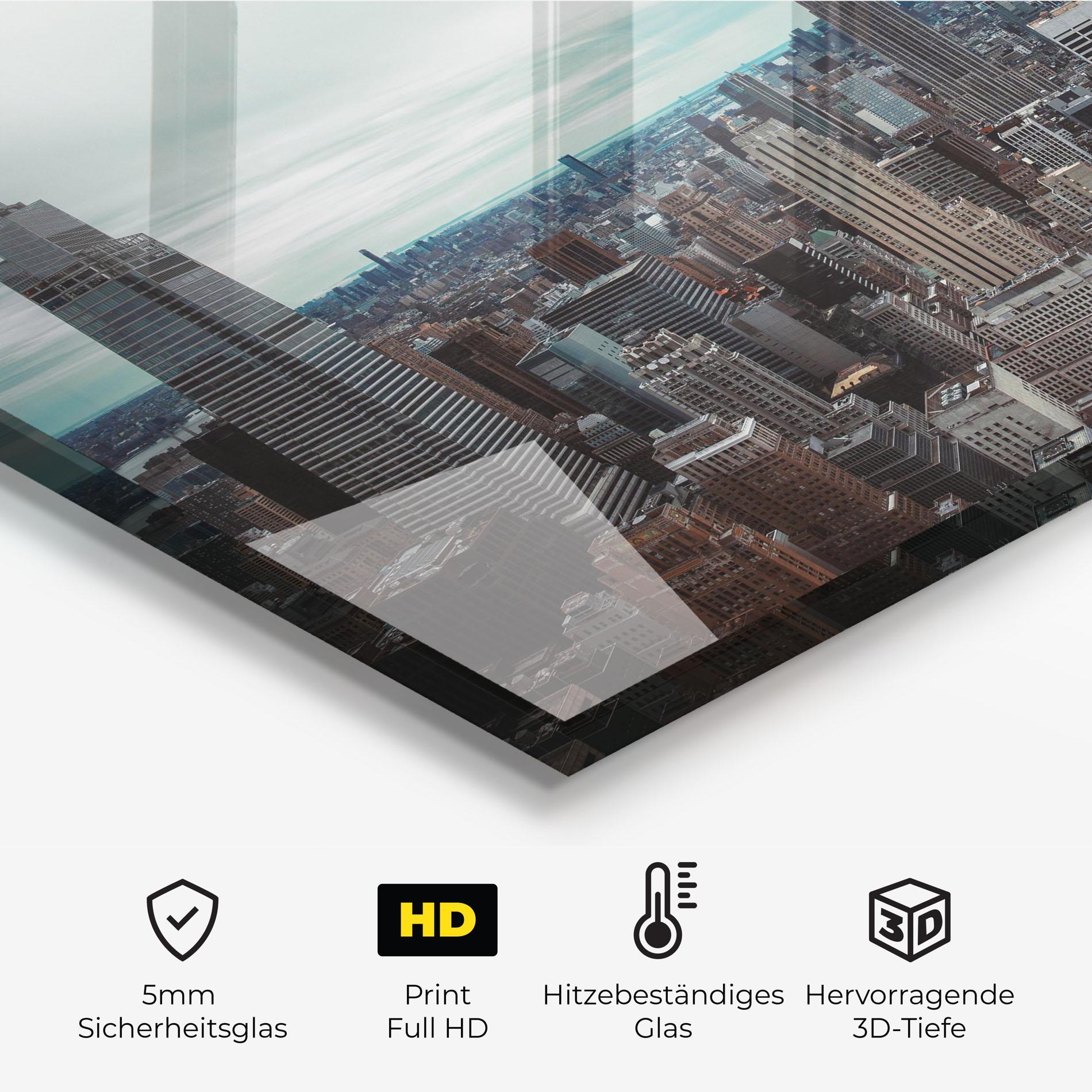 Küchenrückwand Glas Beautiful High Building mockup 2