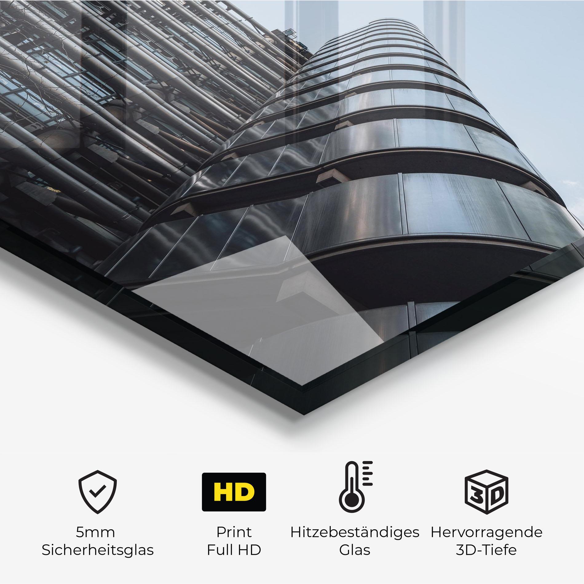 Küchenrückwand Glas Big Glass Building mockup 2