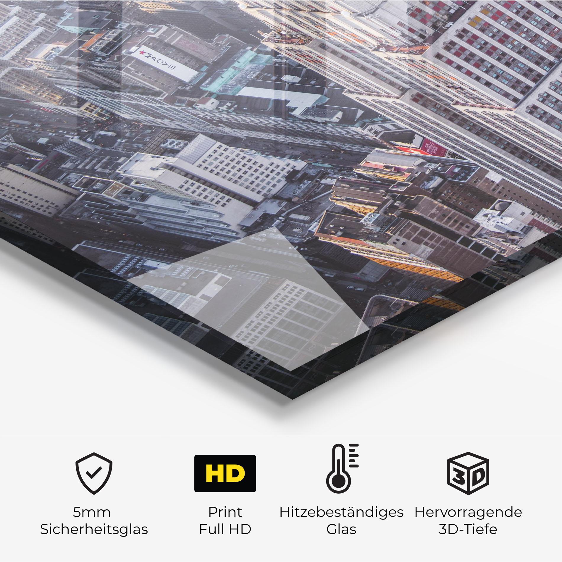 Küchenrückwand Glas Big Grey Tower mockup 2