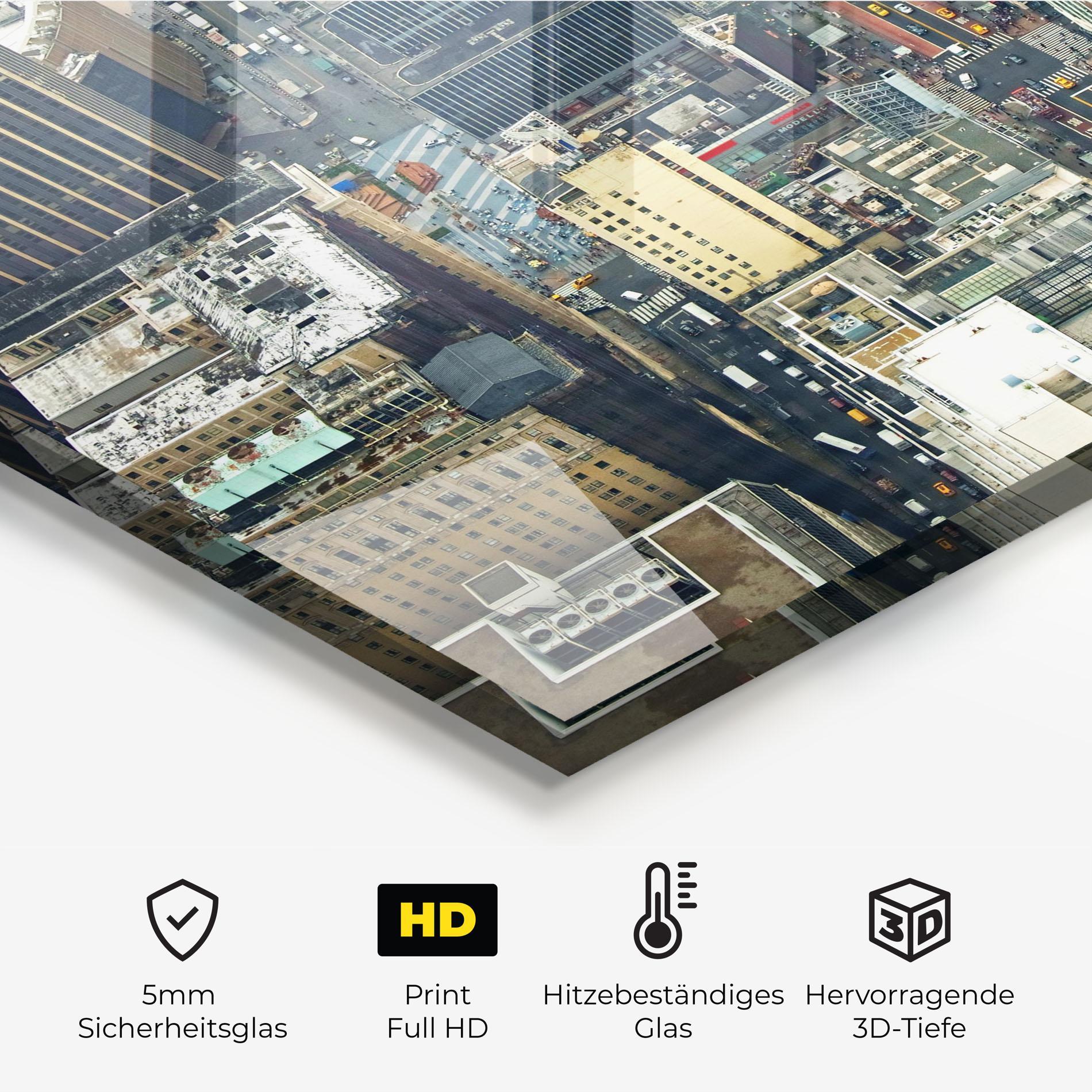 Küchenrückwand Glas Cream Tall Building mockup 2