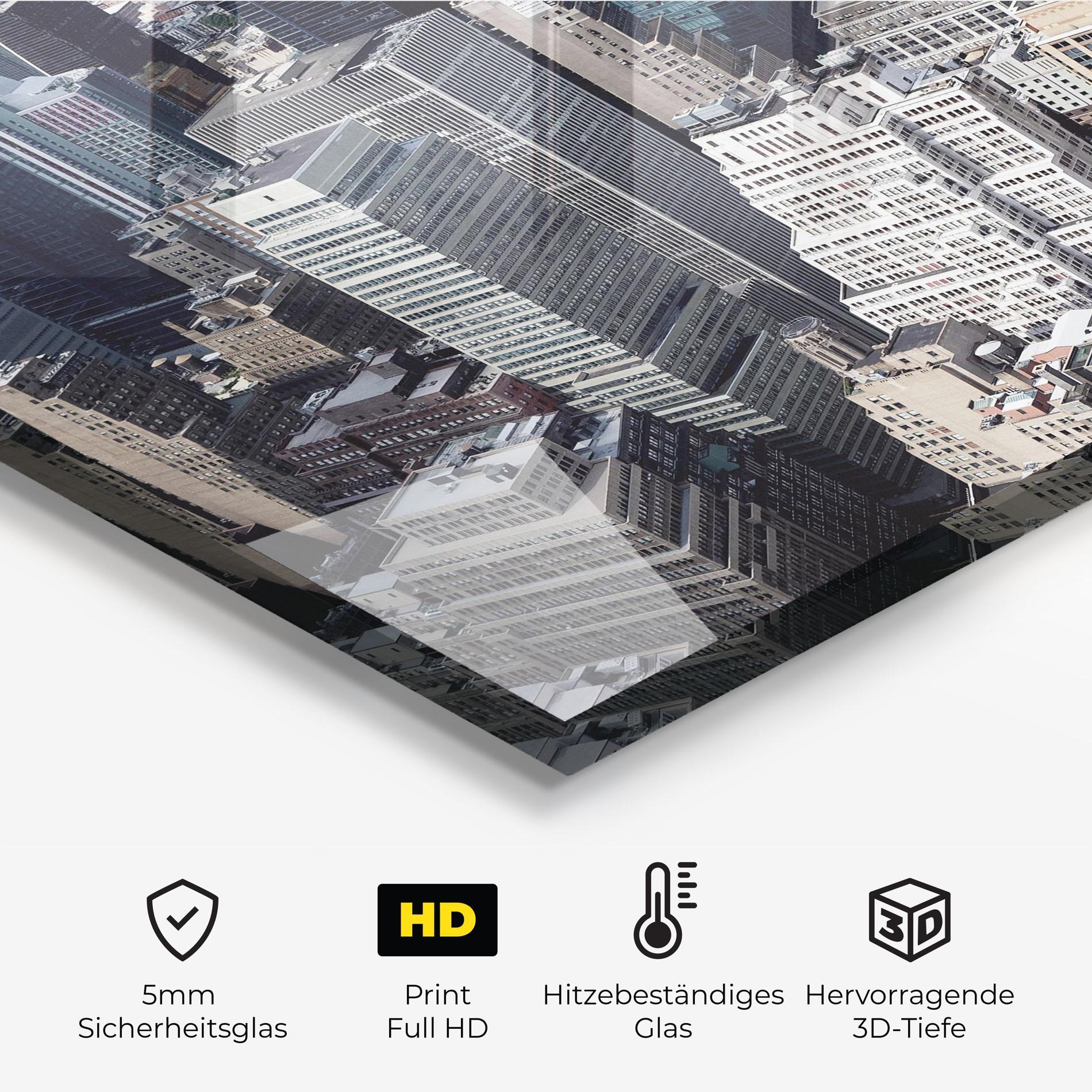 Küchenrückwand Glas High Tower Buildings mockup 2