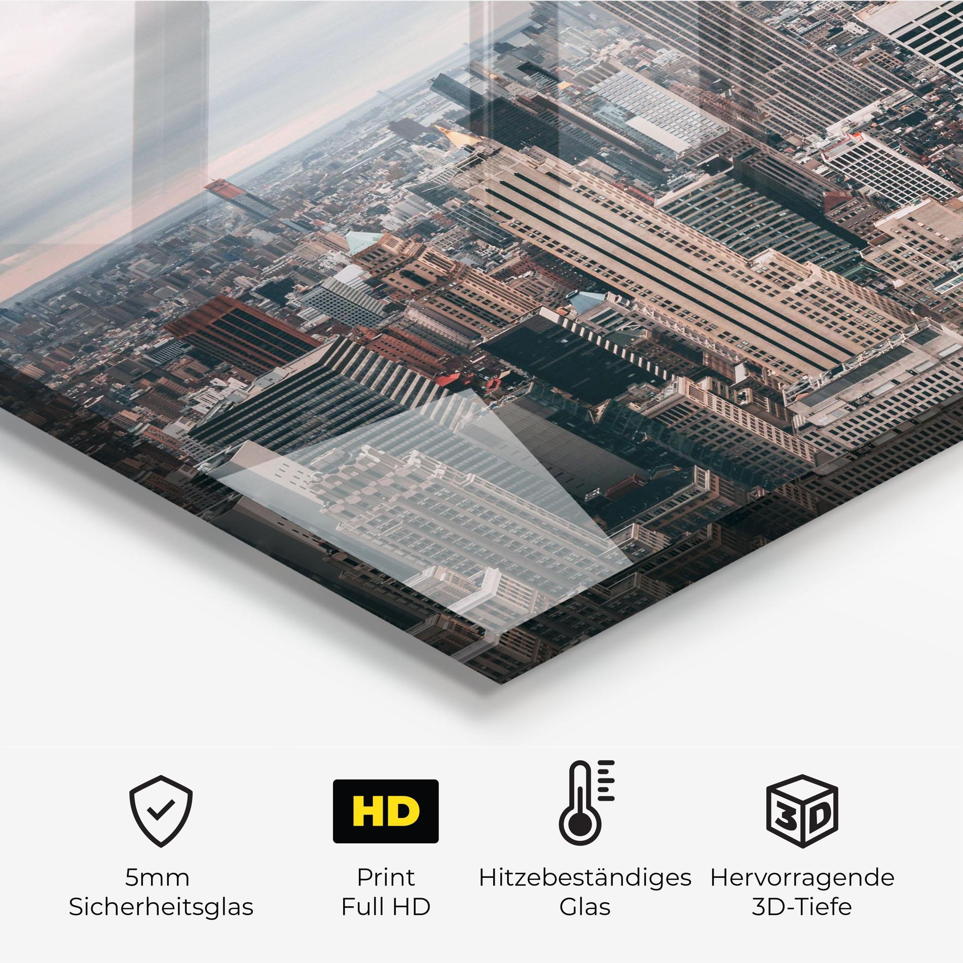 Küchenrückwand Glas High View Building mockup 2