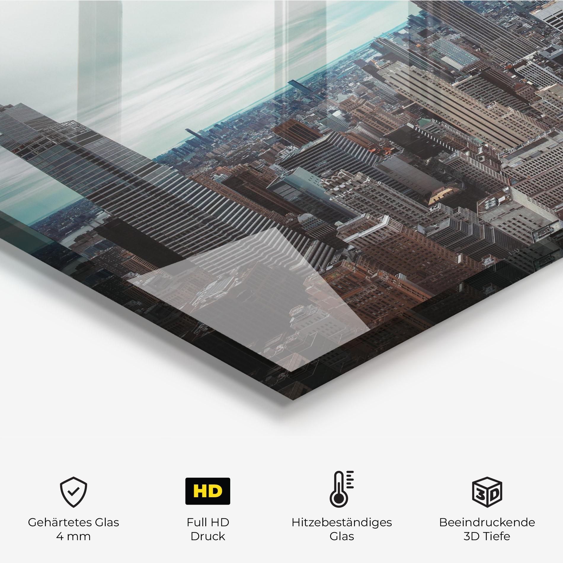 Küchenrückwand Glas Beautiful High Building mockup 2