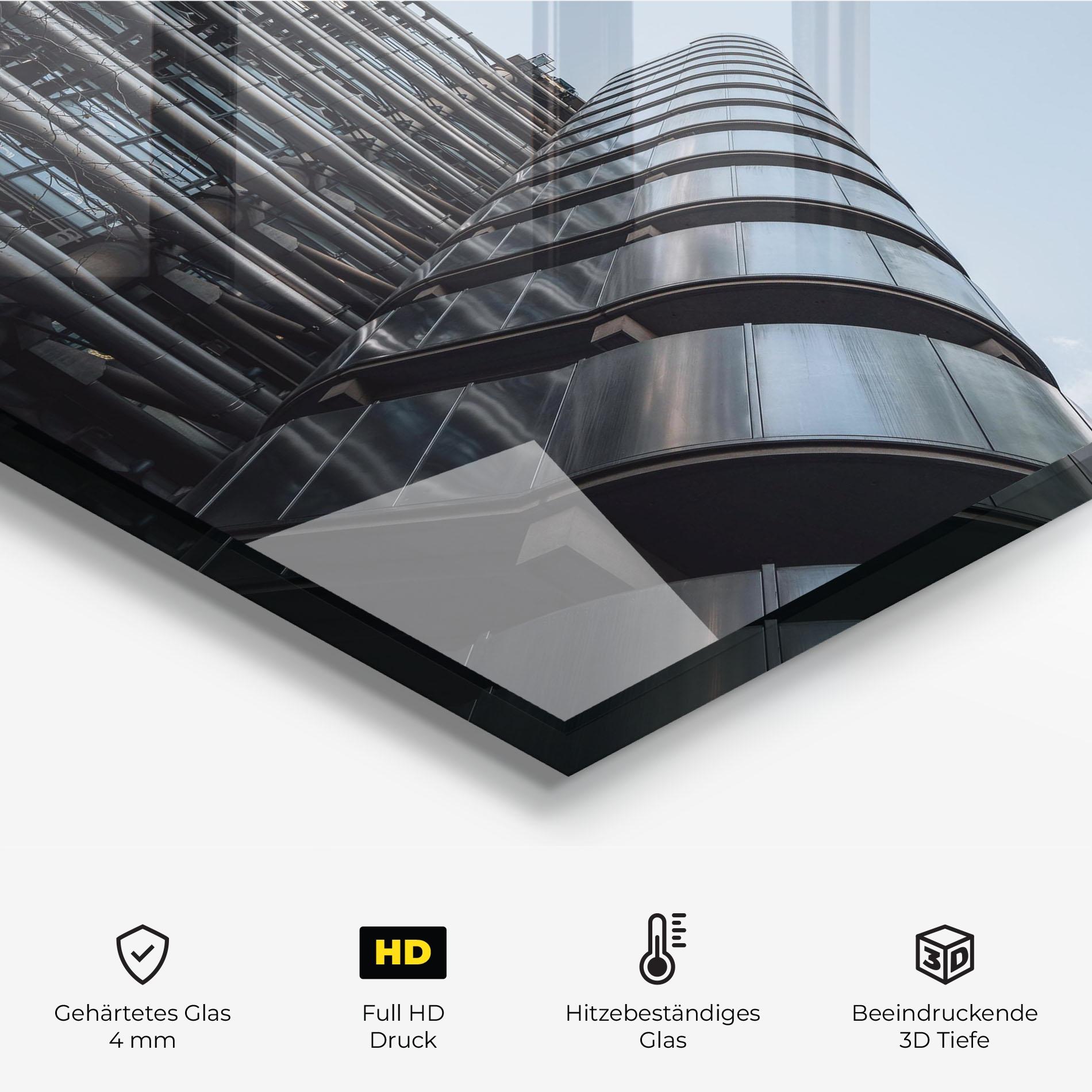 Küchenrückwand Glas Big Glass Building mockup 2