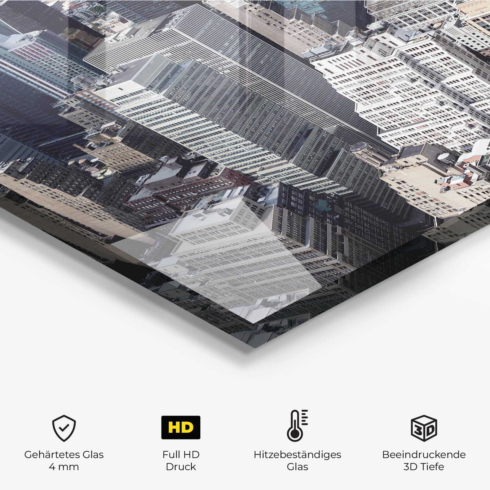 Küchenrückwand Glas High Tower Buildings mockup 2