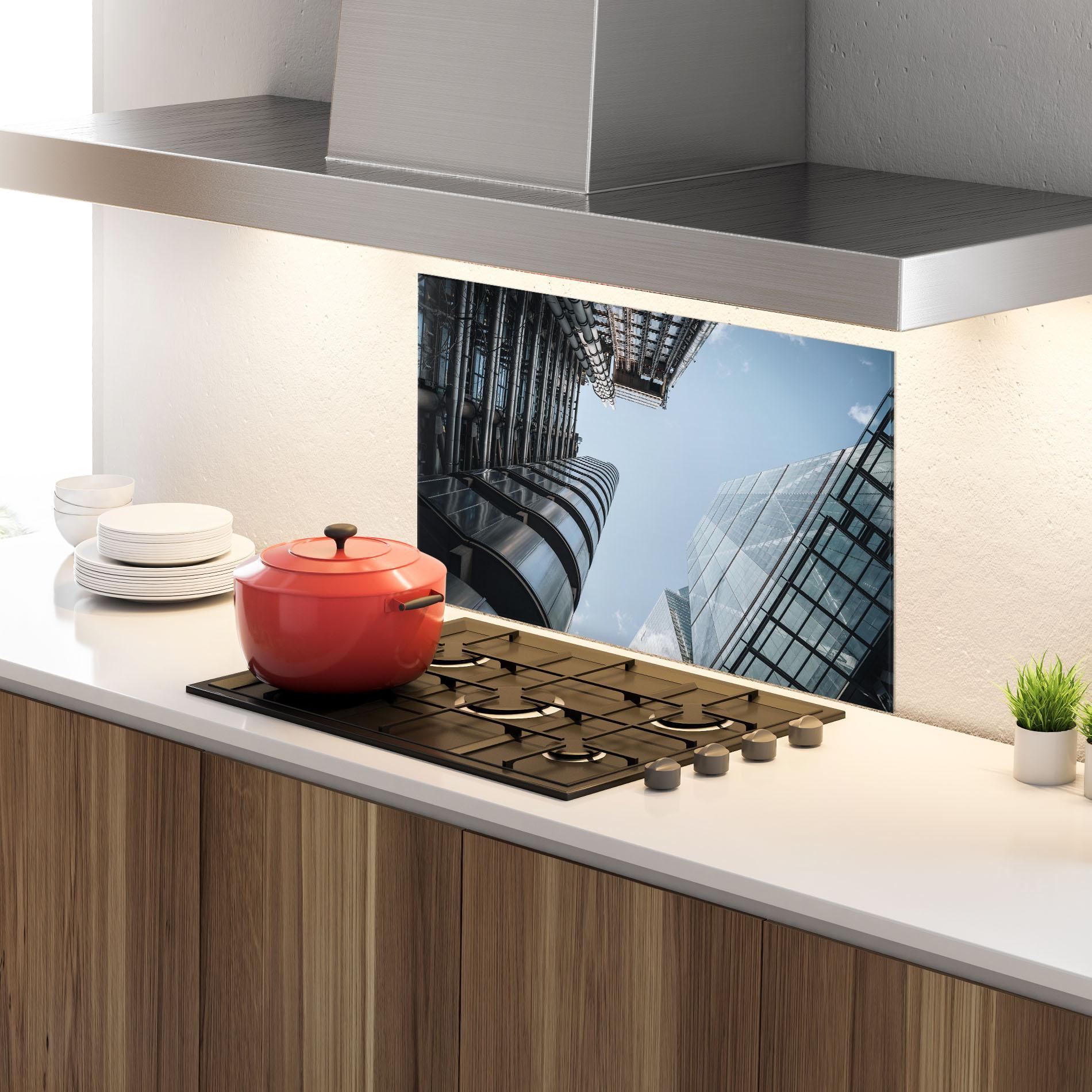 Küchenrückwand Glas Big Glass Building mockup 4