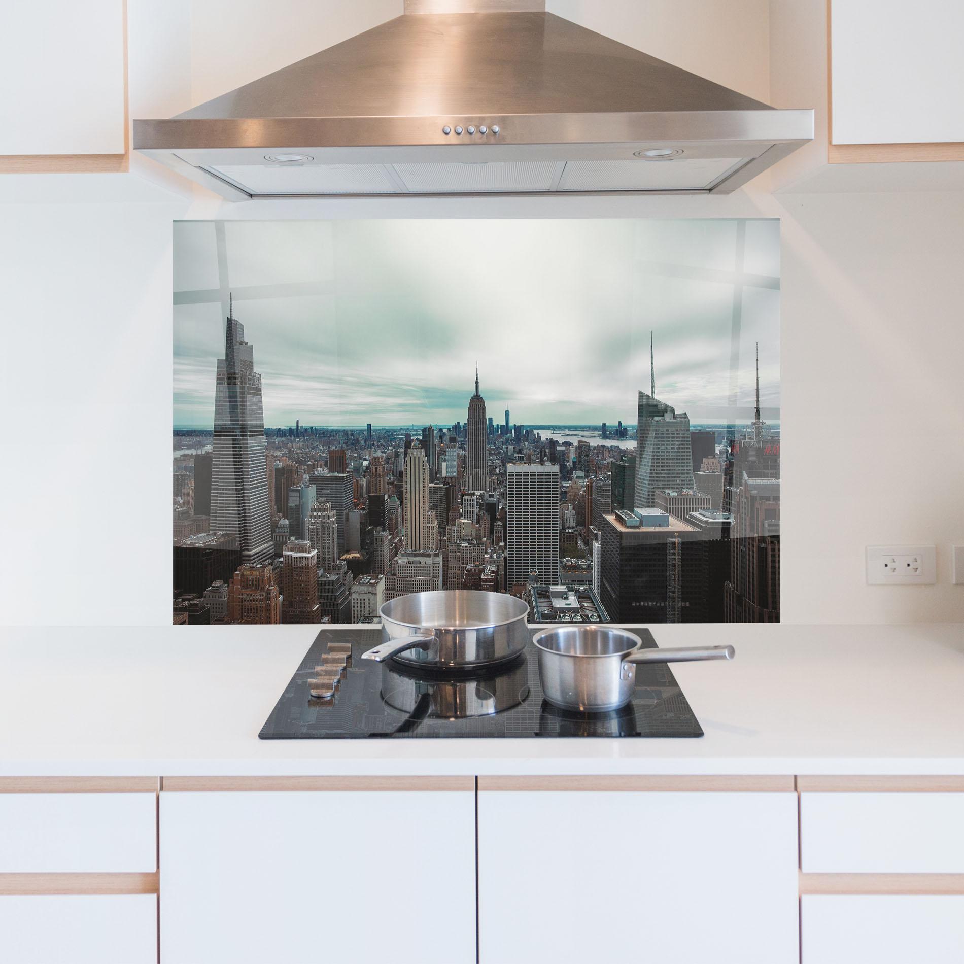 Küchenrückwand Glas Beautiful High Building mockup 5