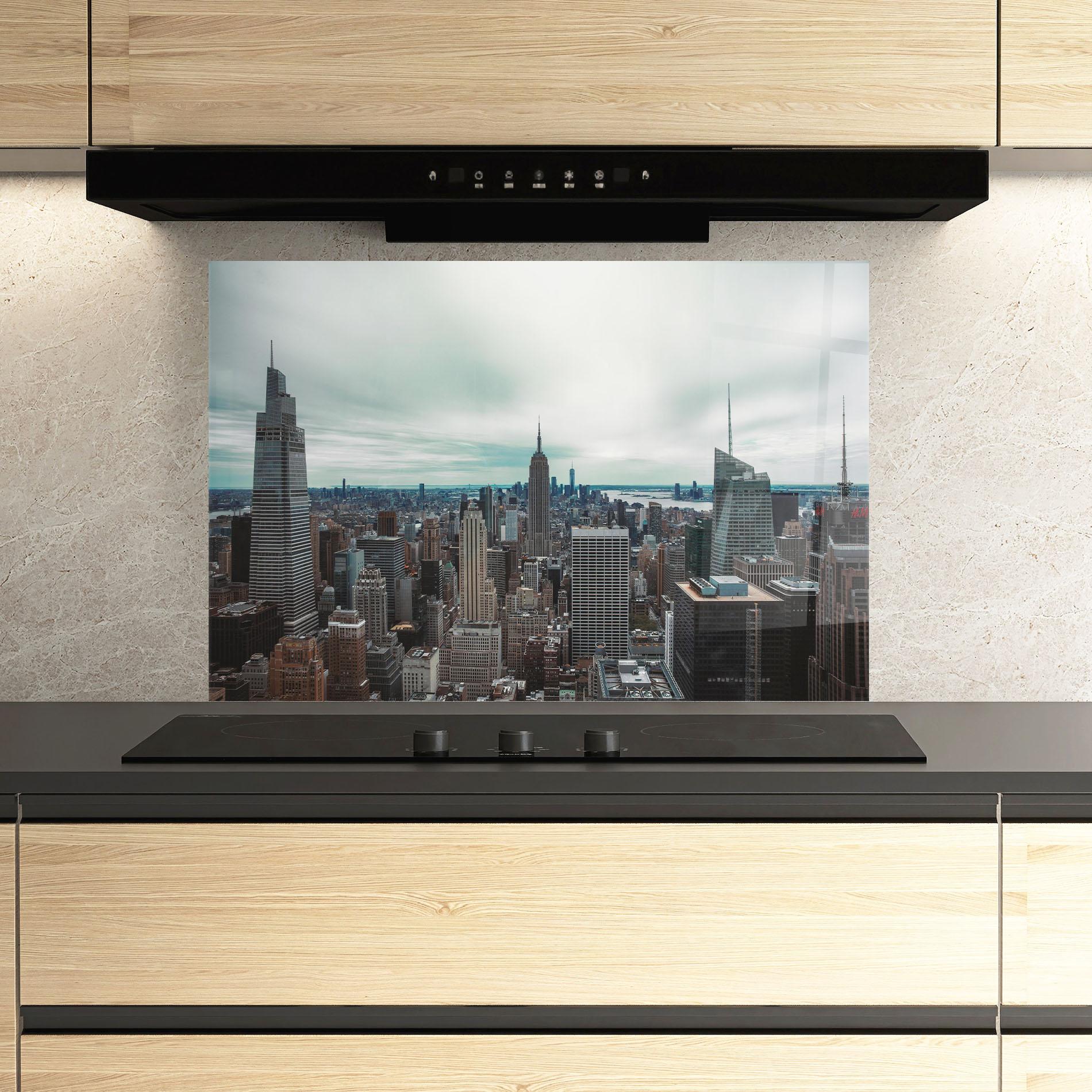 Küchenrückwand Glas Beautiful High Building mockup 3