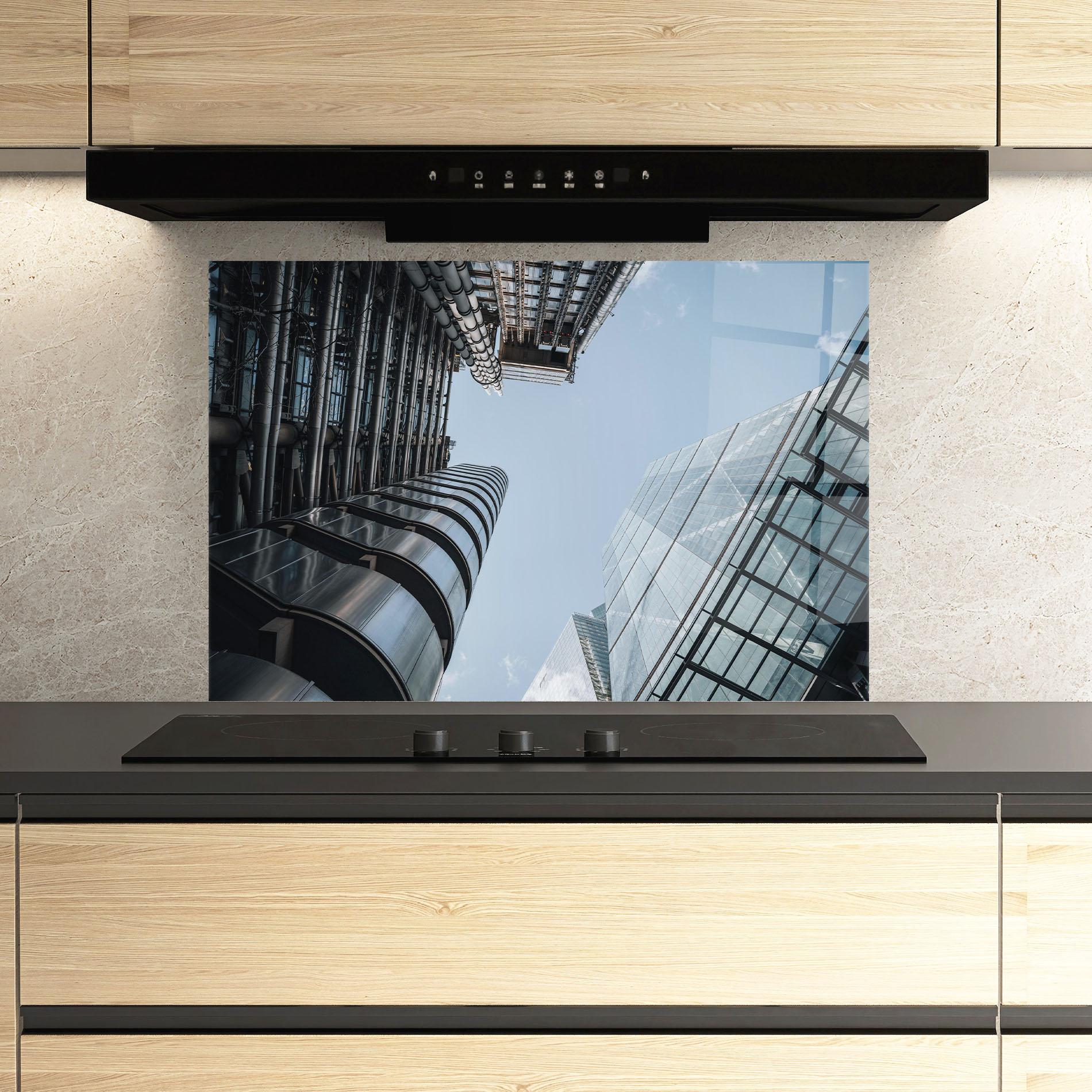 Küchenrückwand Glas Big Glass Building mockup 3