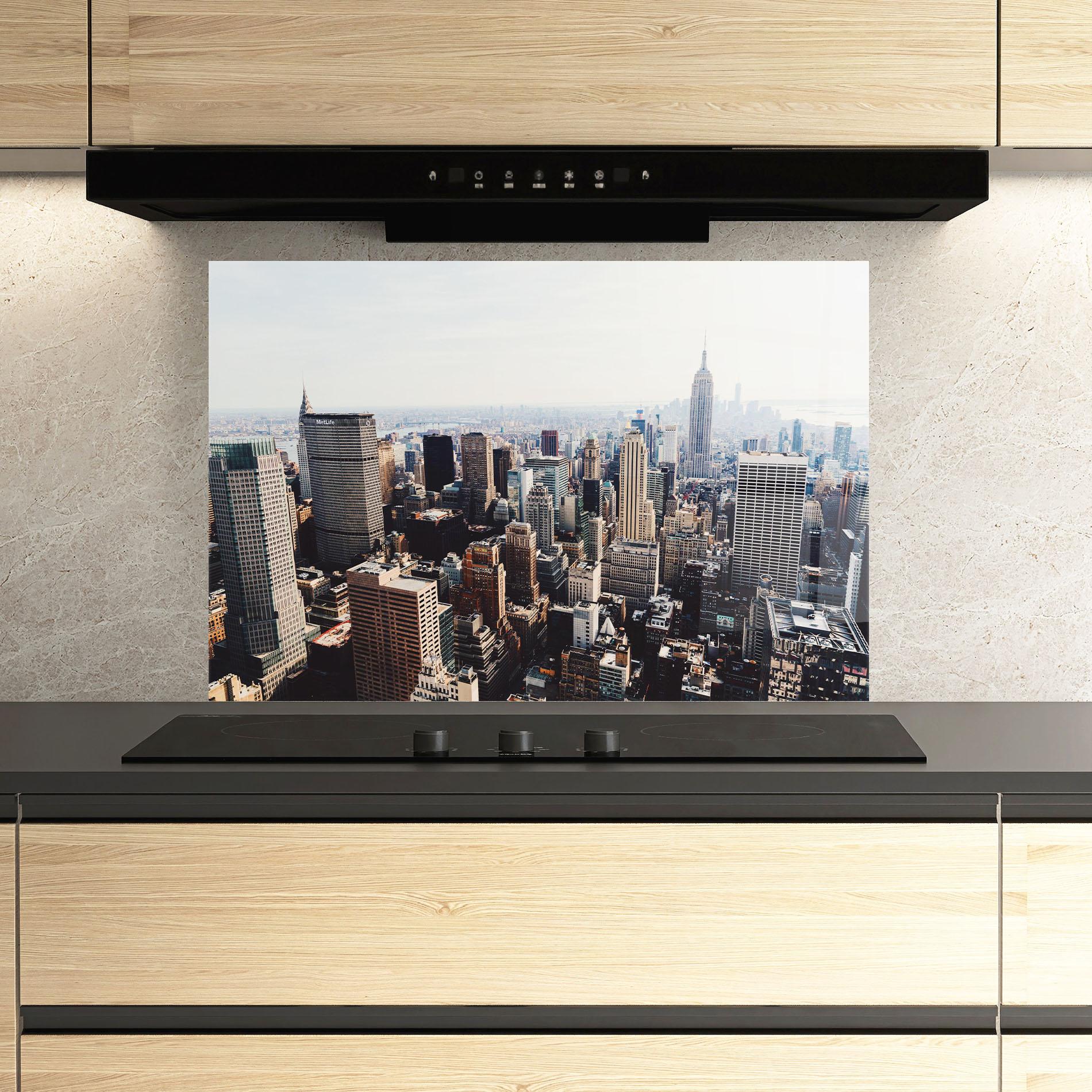 Küchenrückwand Glas Building Mix View mockup 3