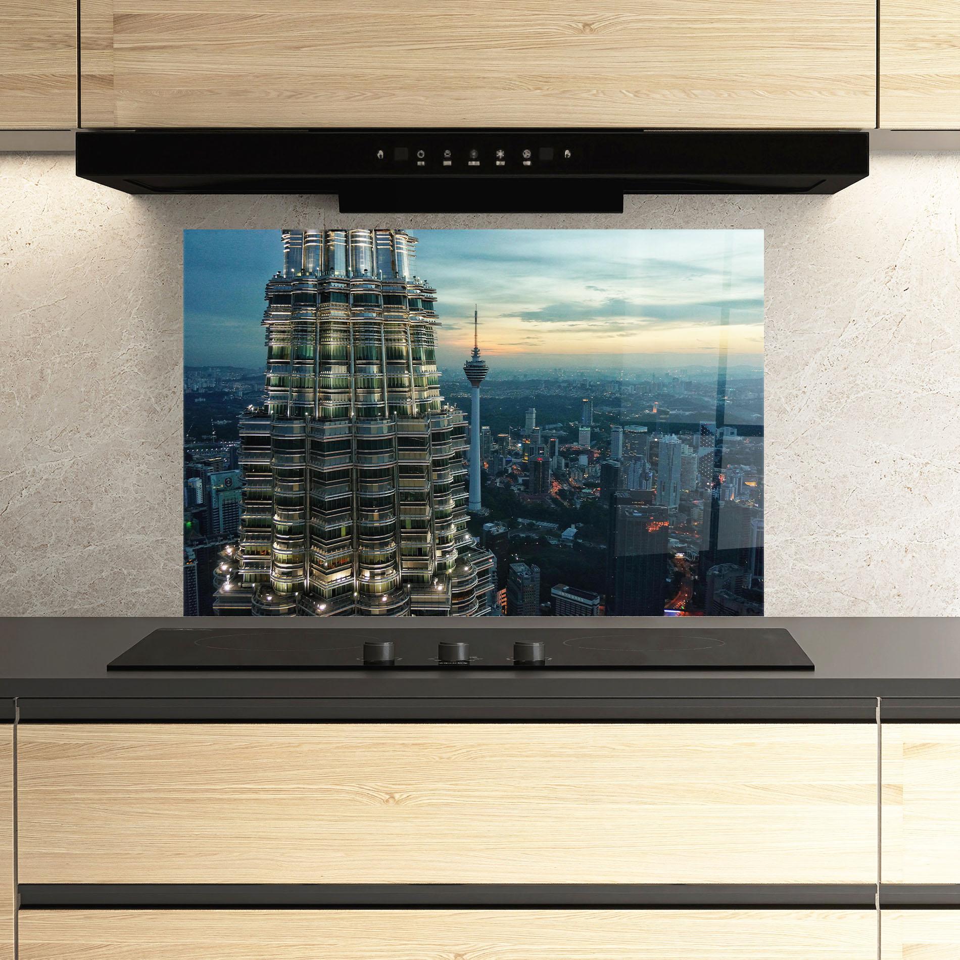 Küchenrückwand Glas Hight Tower View mockup 3