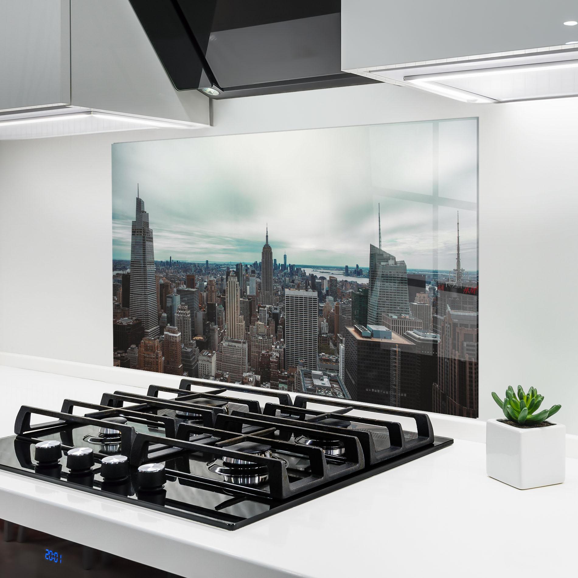 Küchenrückwand Glas Beautiful High Building mockup 6
