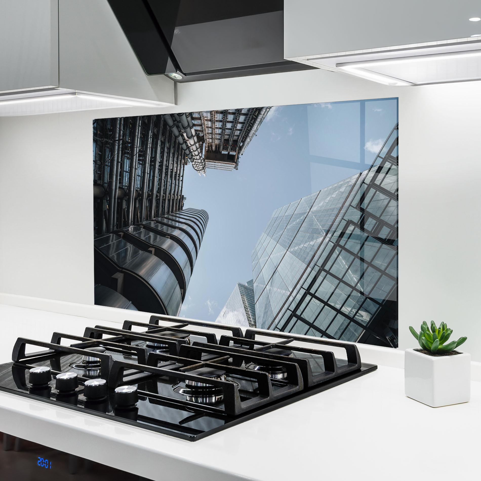 Küchenrückwand Glas Big Glass Building mockup 6